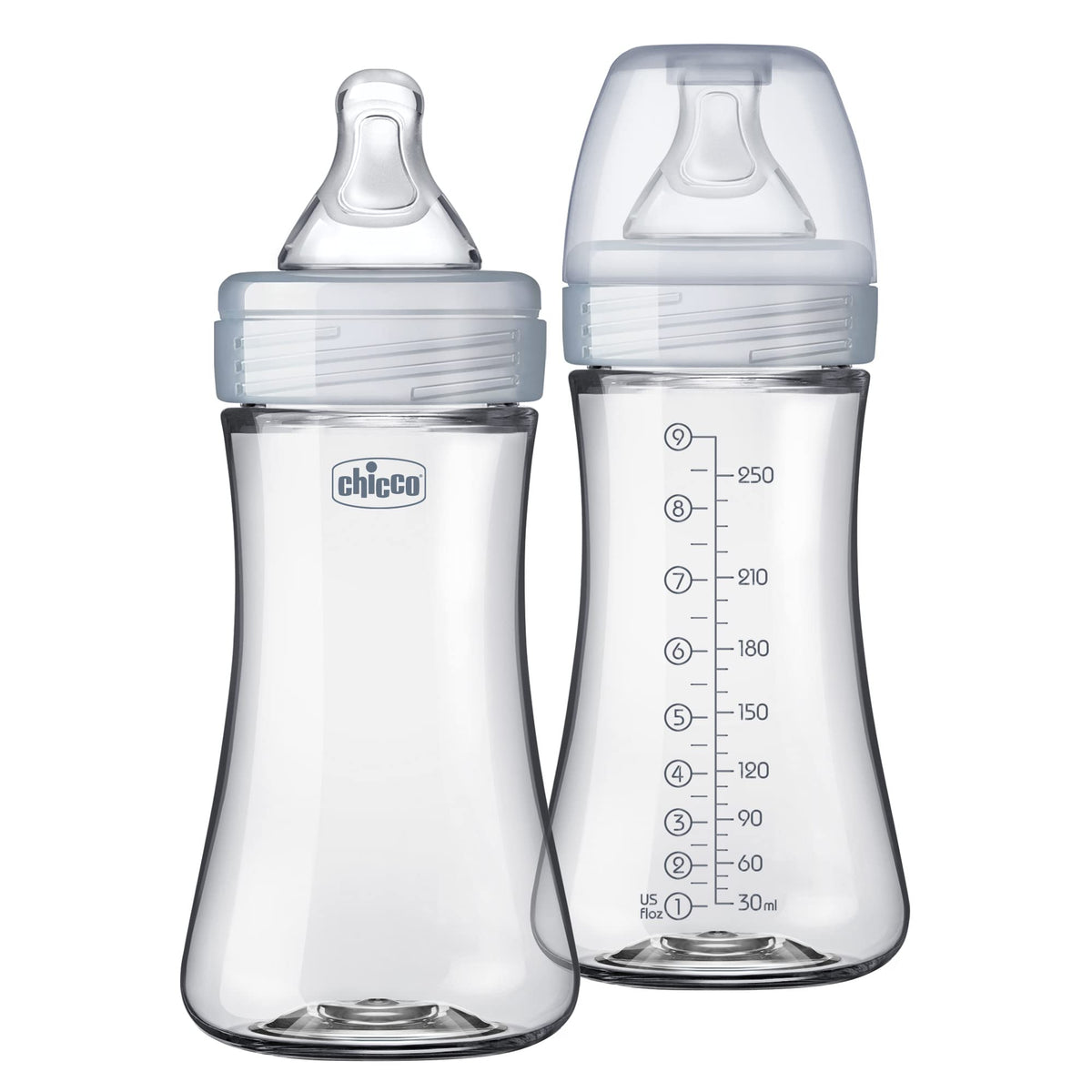 Chicco Duo bottle interior Invinci-Glass layer keeps milk in contact with glass for purity