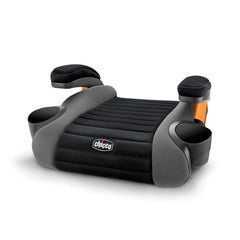 Chicco GoFit backless booster seat in shark color with belt guides for proper fit.