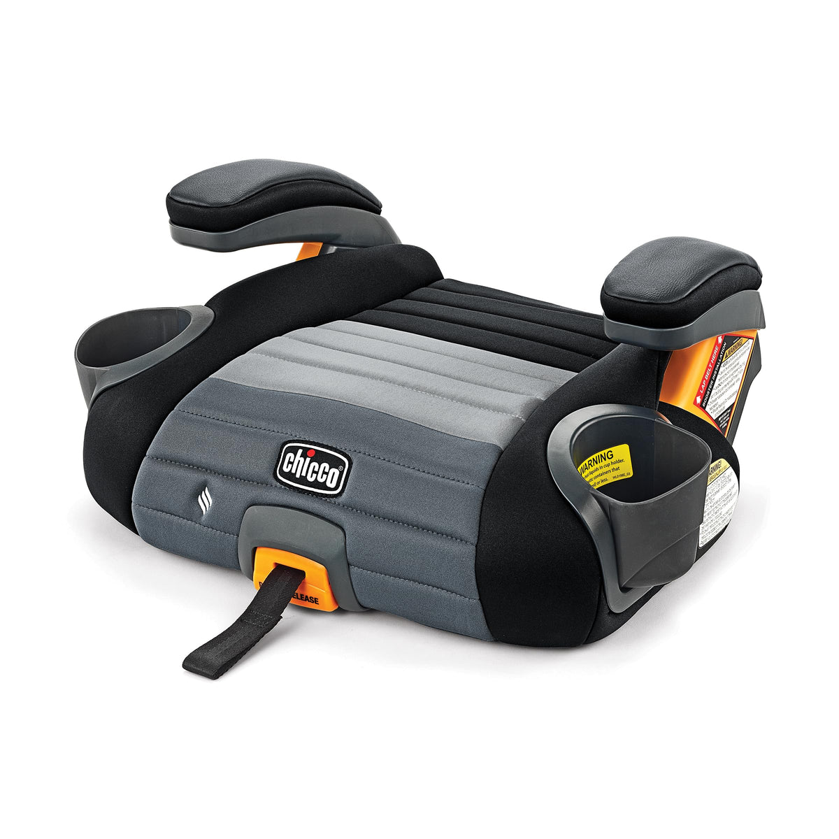 Chicco GoFit ClearTex Plus backless booster seat for stable seating on road trips.