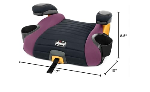 Chicco GoFit Plus portable travel booster for quick car-to-car transitions.