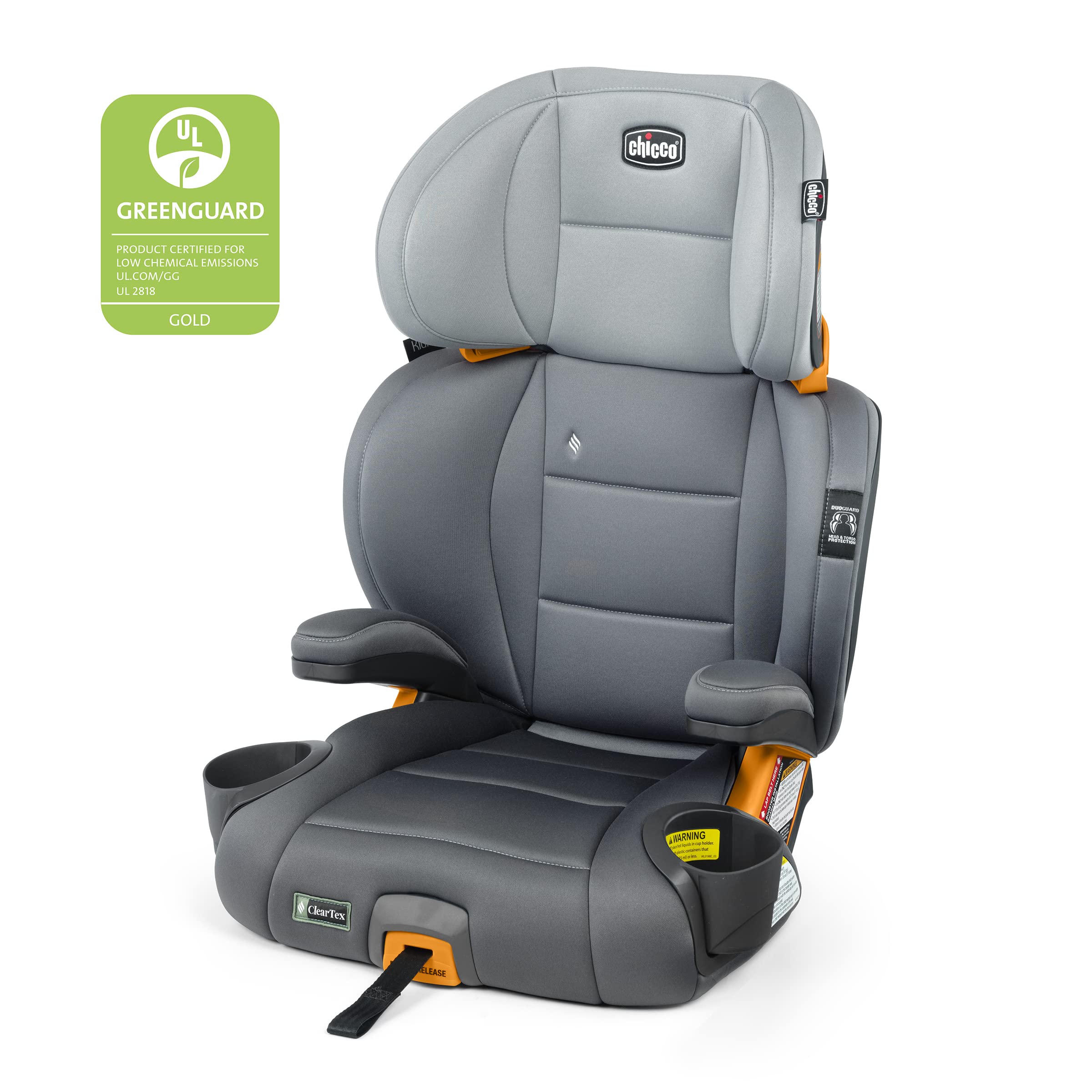 Chicco KidFit ClearTex Plus flame-retardant-free materials feature