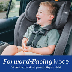 Chicco OneFit LX rear-facing legroom supports growing legs.