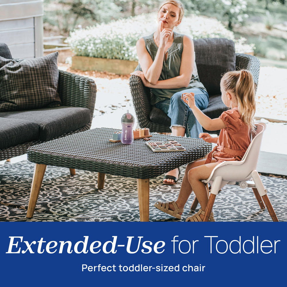 Chicco Zest LE leg extensions convert to toddler chair height