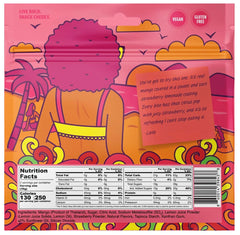 Chici Mama chewy mango bites electric cherry cola closeup showcases vibrant fruit flavor