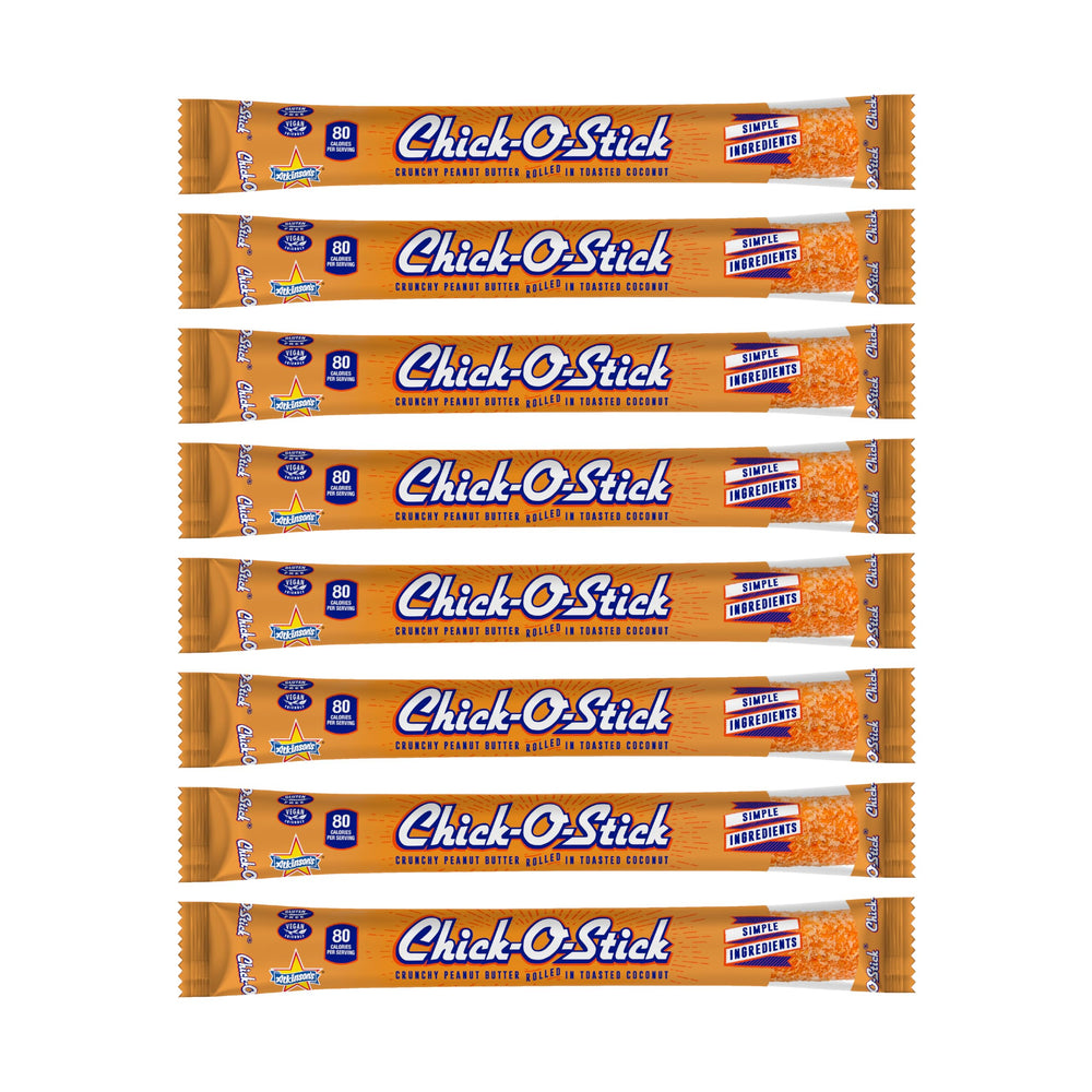 Chick-O-Stick crunchy peanut butter bar showing flaky texture for a satisfying bite