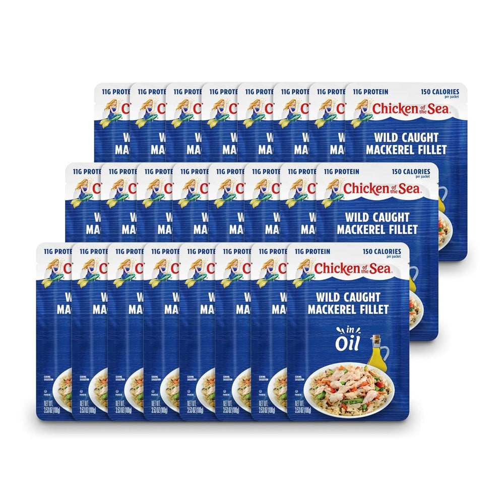 Chicken of the Sea Mackerel Fillet in Oil packet ready for a quick protein boost