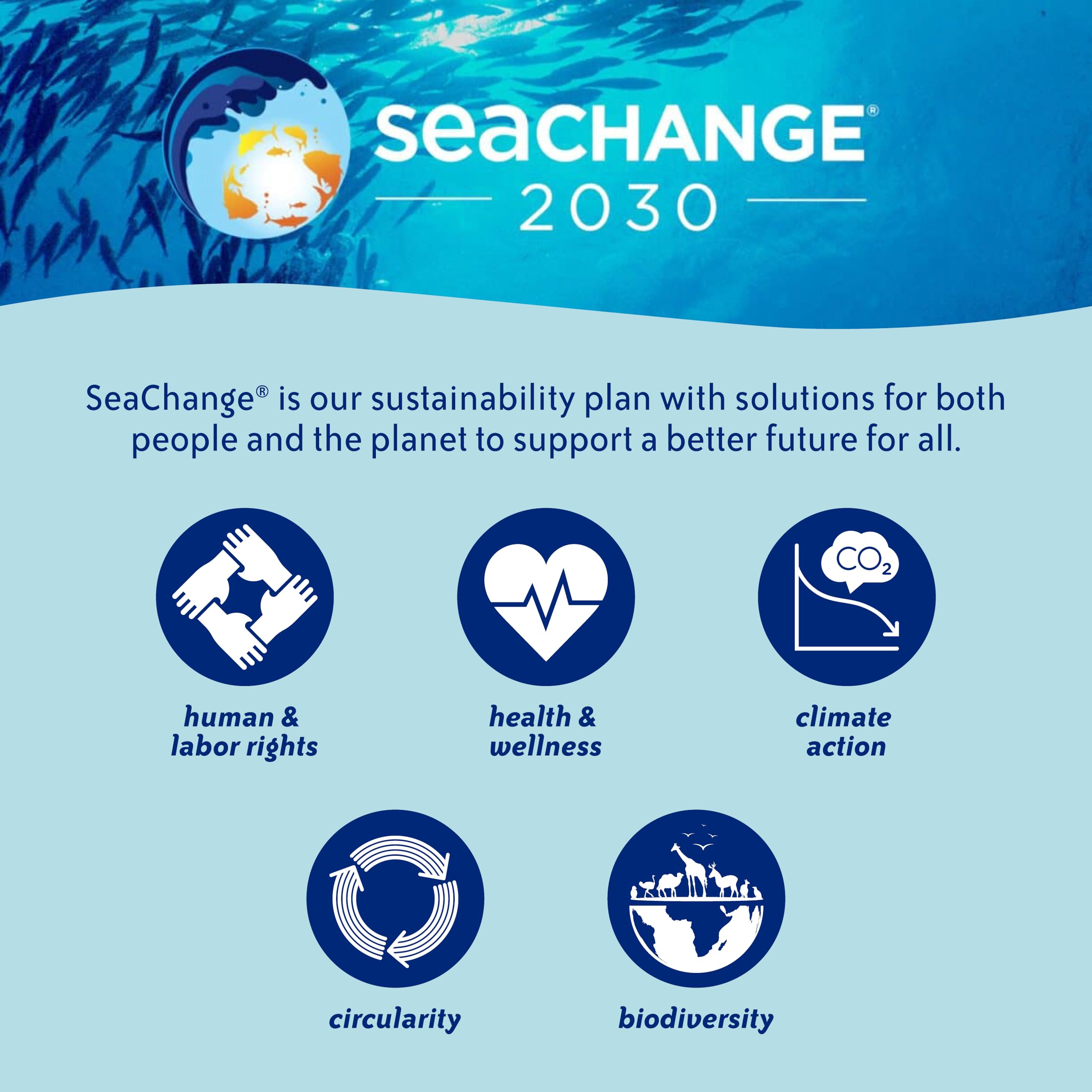 Chicken of the Sea MSC-certified seafood label supports sustainable seafood choices.