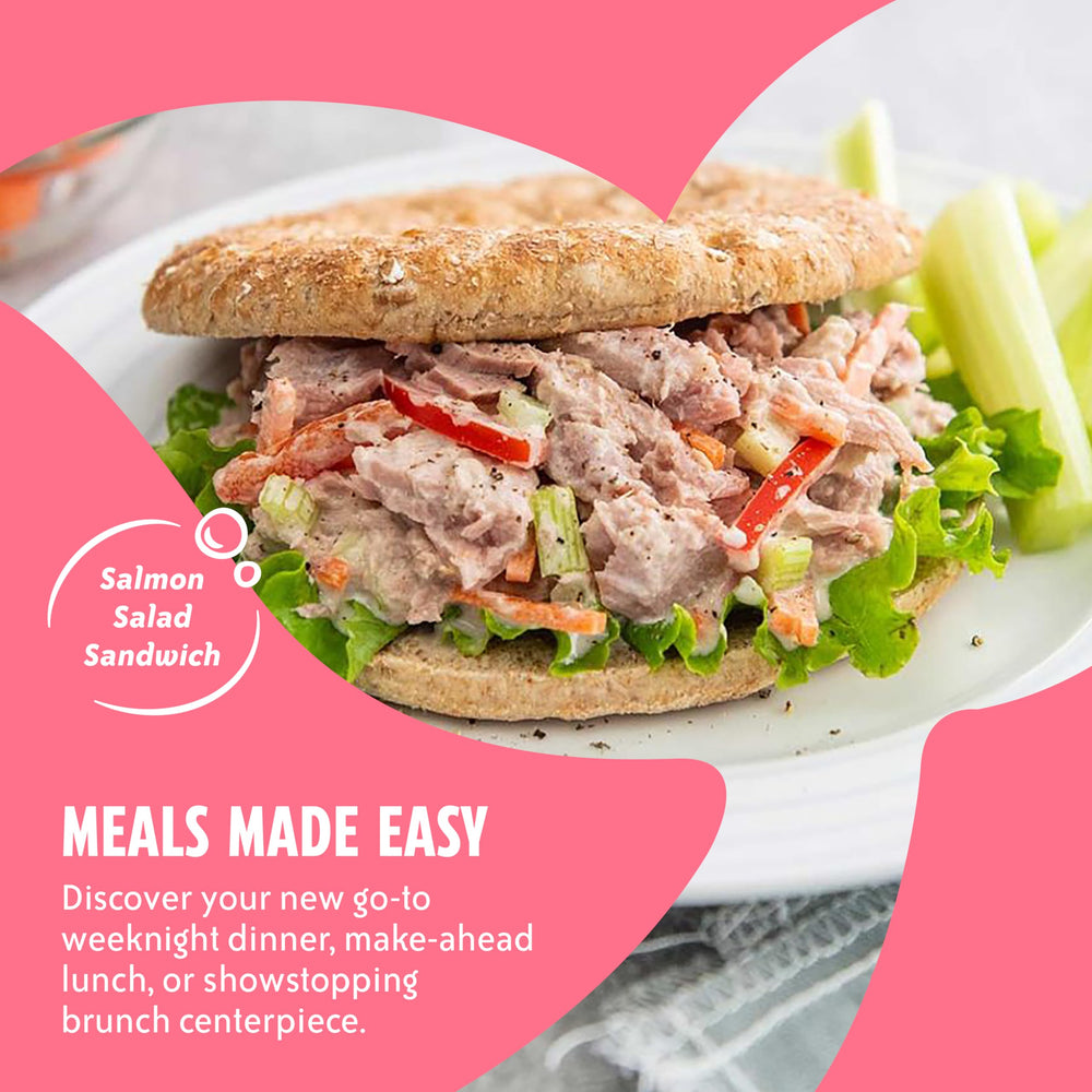 Chicken of the Sea salmon burger prep idea with lean protein.