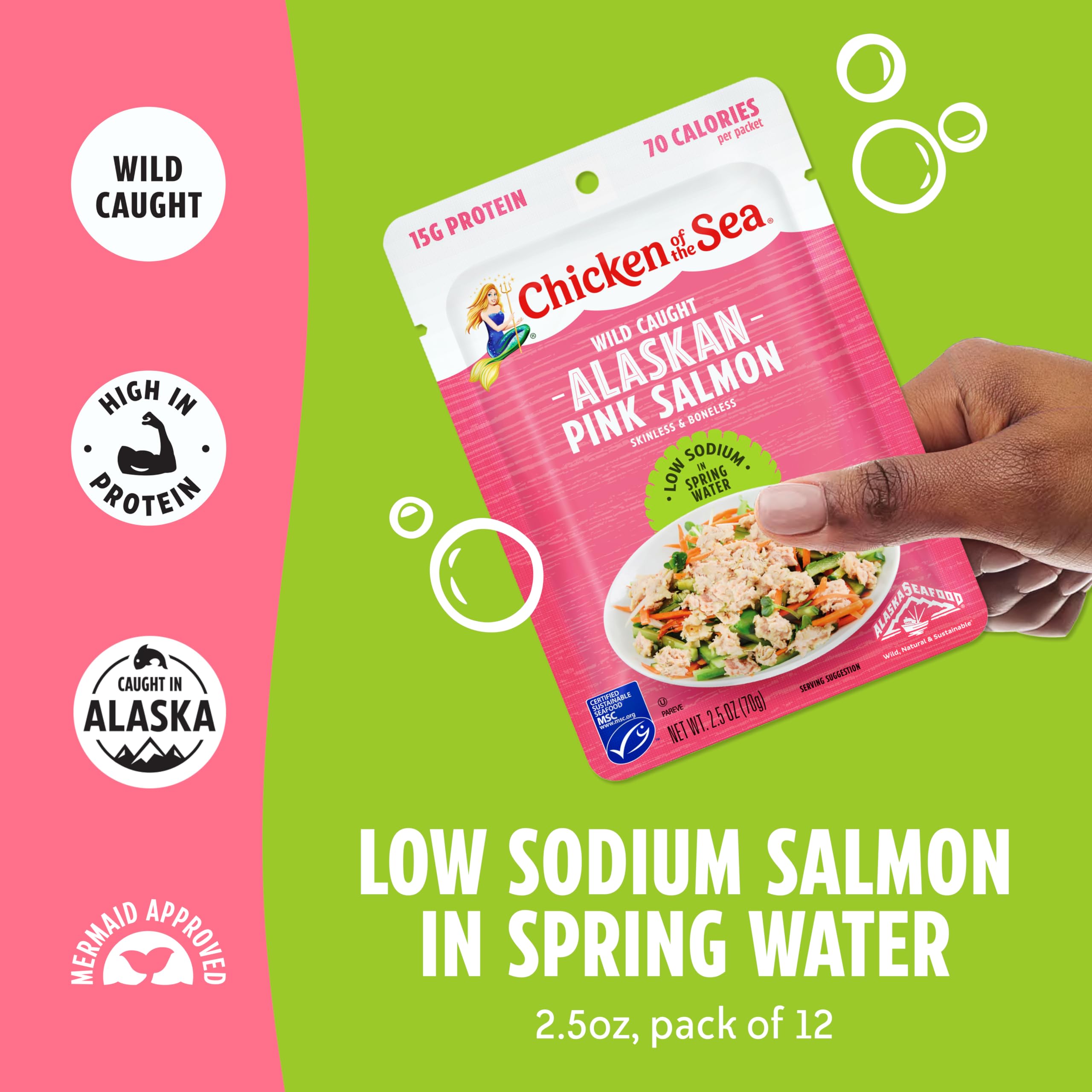 Chicken of the Sea skinless boneless salmon for quick meals