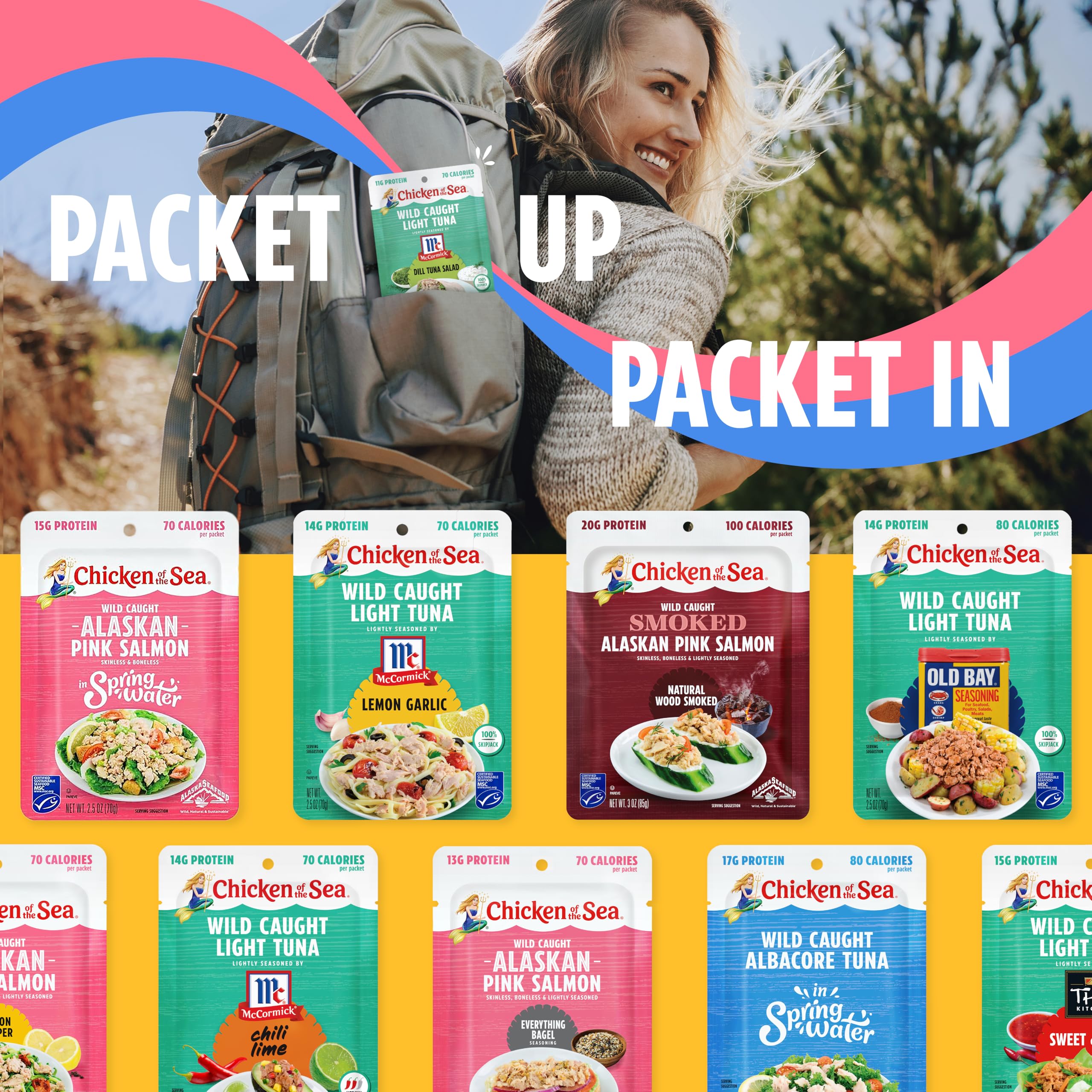 Chicken of the Sea spring water packaging preserves simple ingredients and freshness.