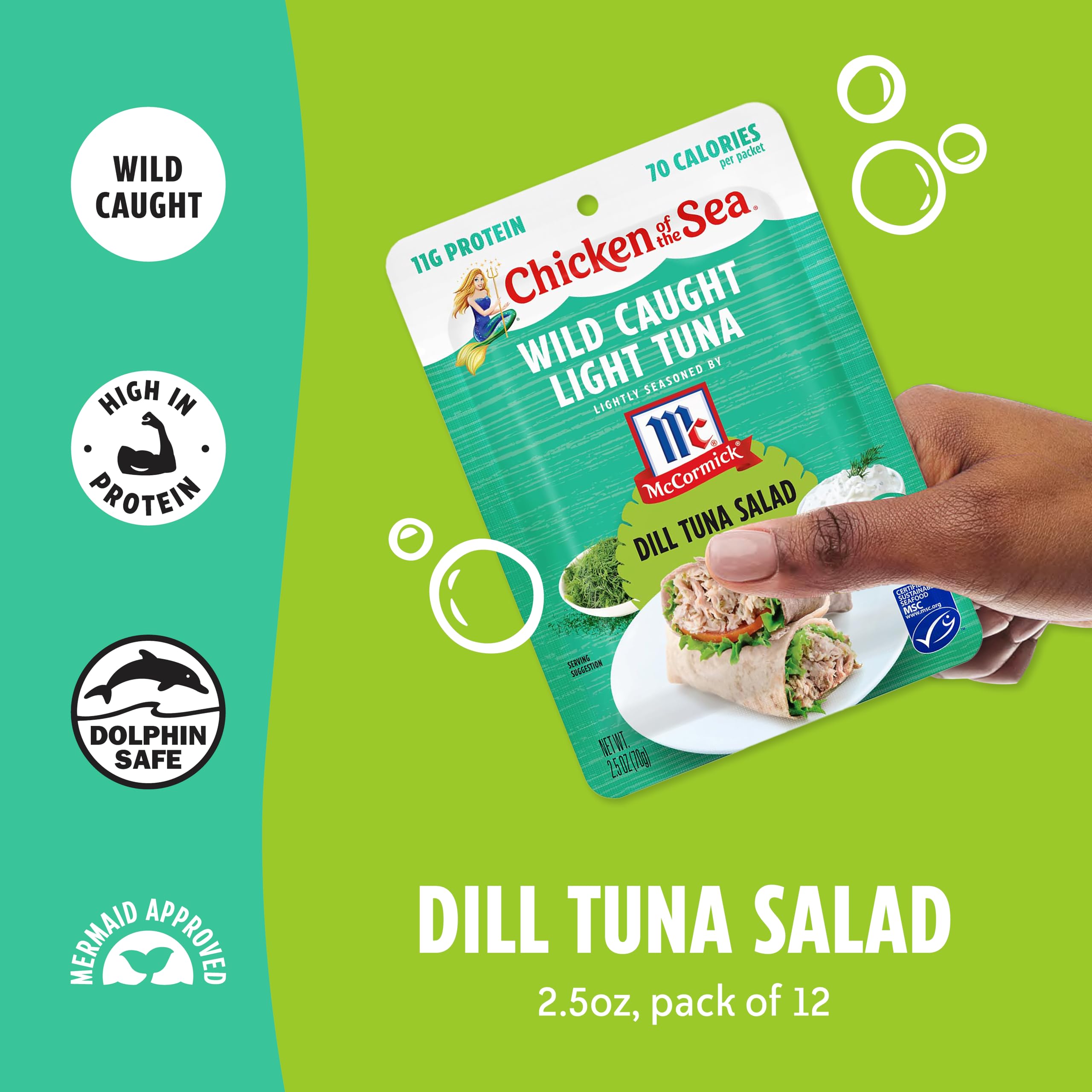 Tear-and-go pouch from Chicken of the Sea makes quick, tasty tuna snacks.
