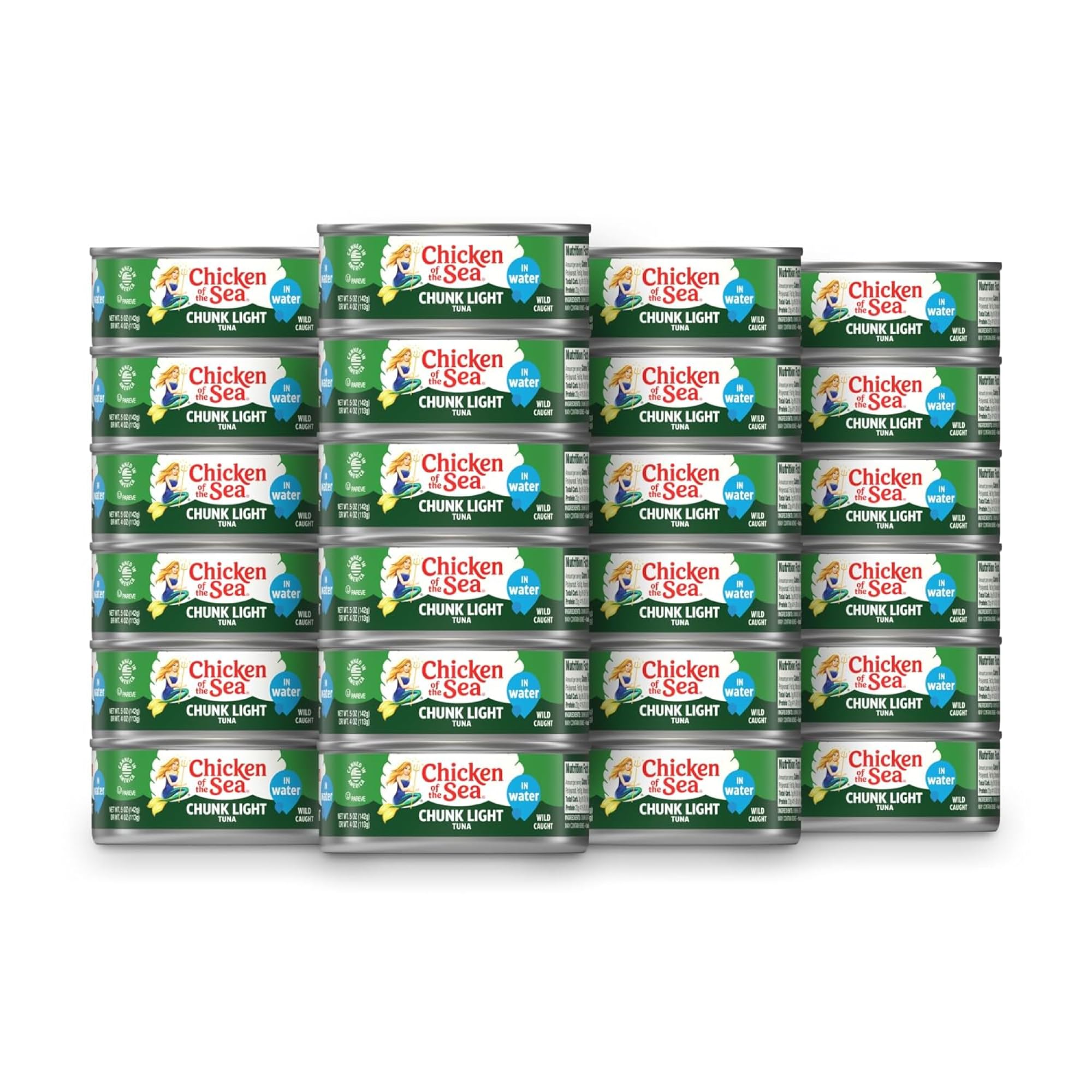 Chicken of the Sea wild caught tuna in water 5oz front can view, high-protein option