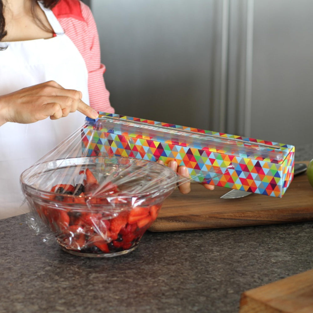 ChicWrap preserves freshness close-up on wrapped foods.