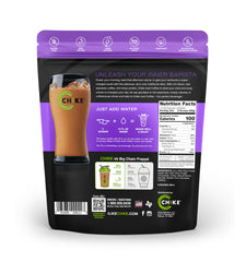 Chike Caramel High Protein Iced Coffee pour highlighting smooth caramel flavor and energy,
