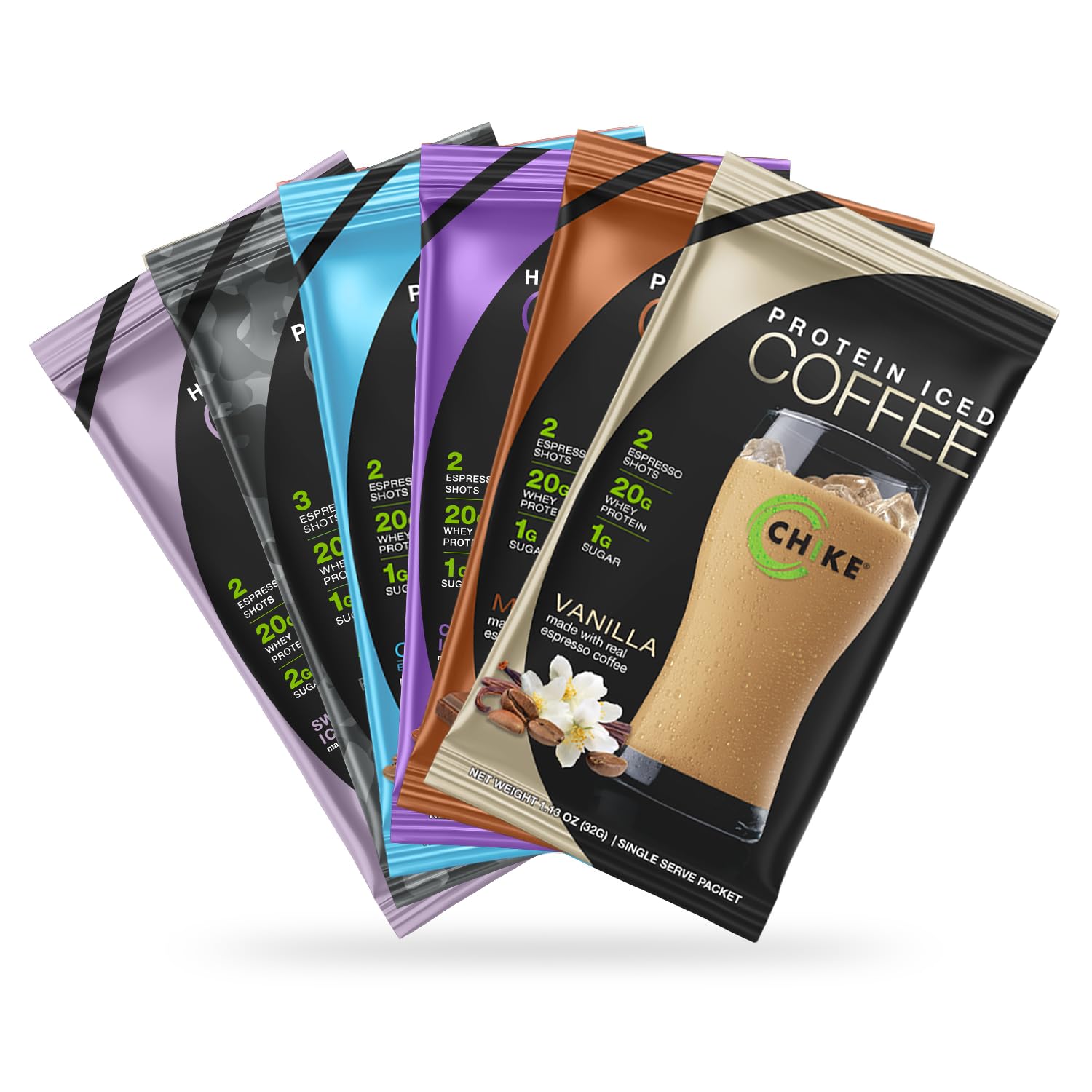 CHIKE high-protein iced coffee sampler pack for busy mornings