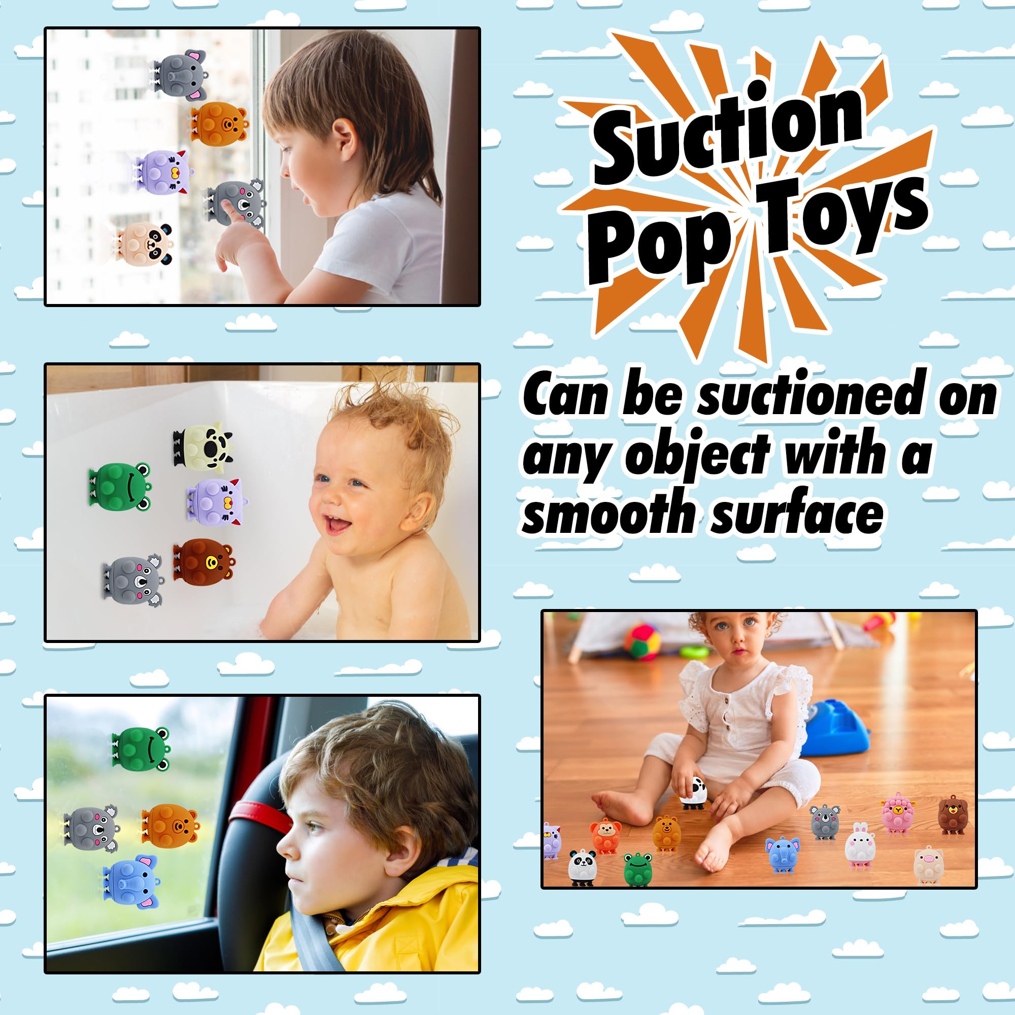 ChildFun Animal Pop Toy sheep helps improve focus during quiet activities.