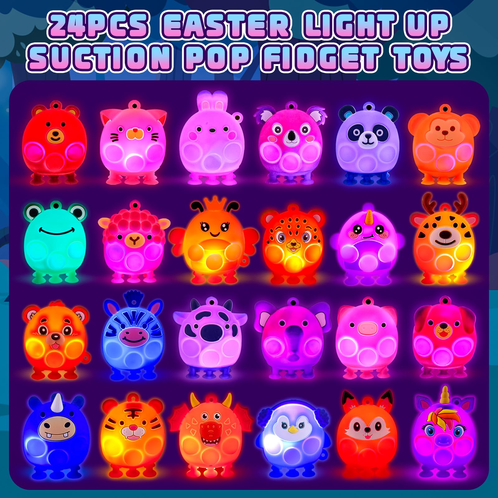 ChildFun classroom prizes and party favors with glowing eggs.