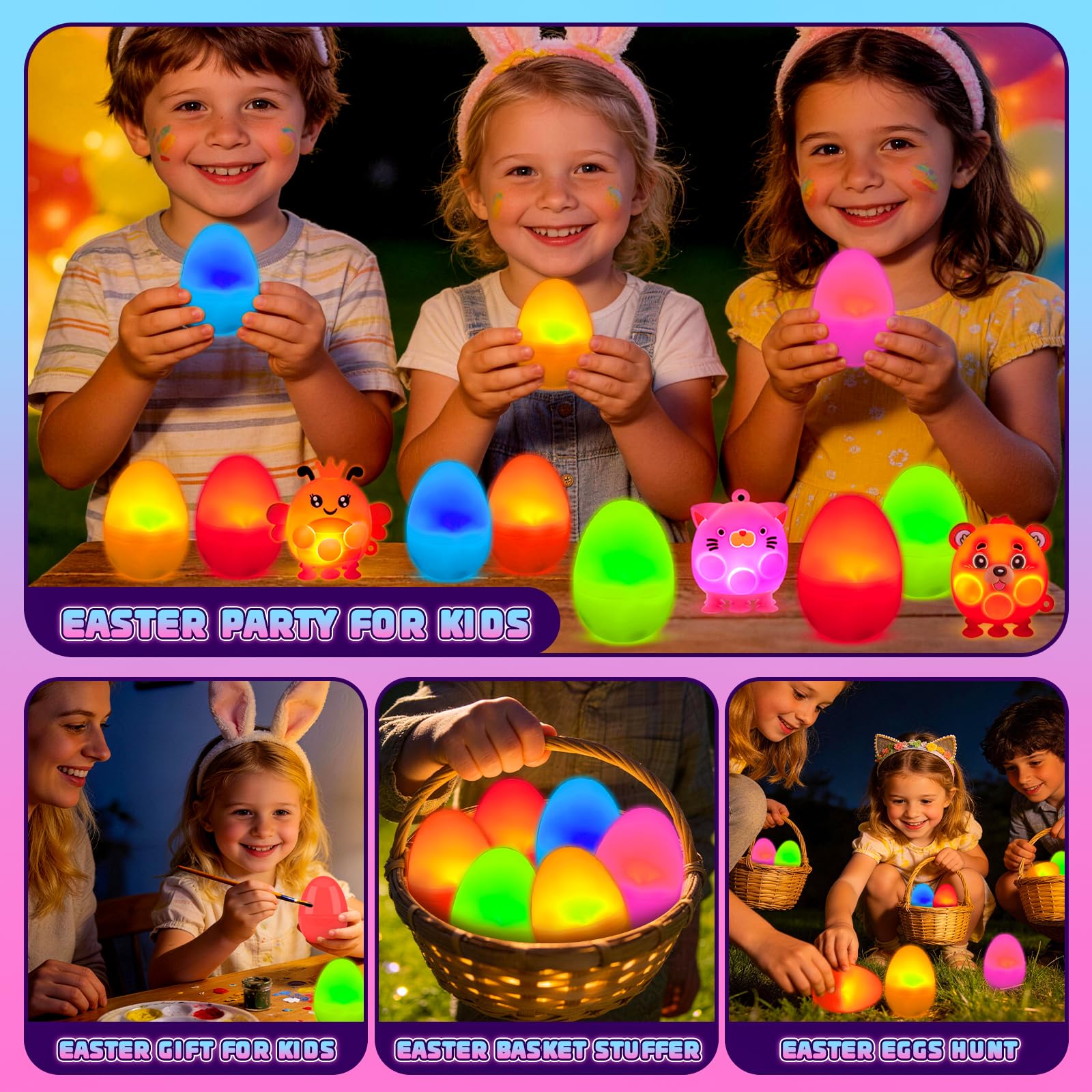 ChildFun toddler friendly eggs spark interactive egg hunts.