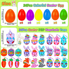 CHILDGO Easter pop fidget toy with keychain for backpacks and travel.