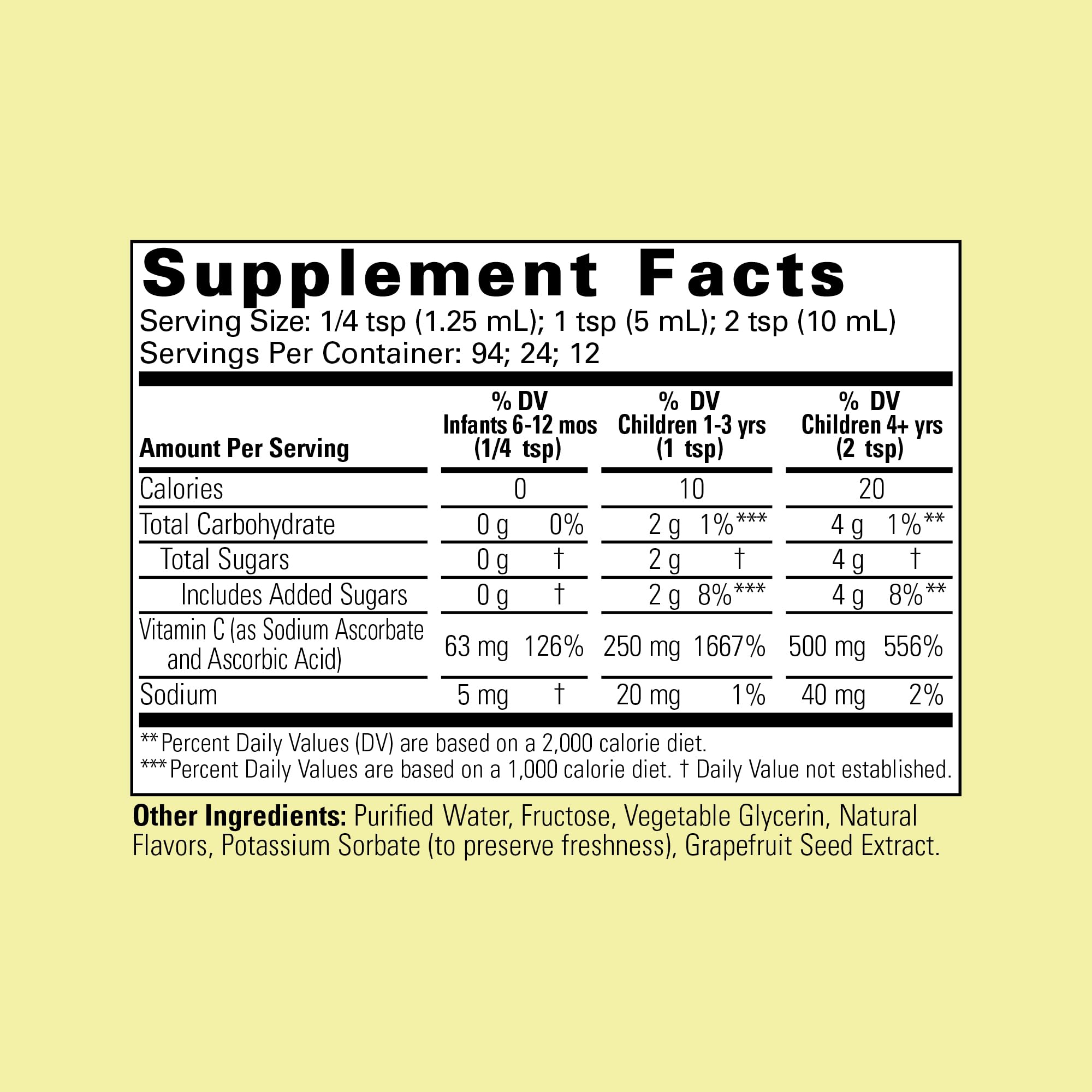 CHILDLIFE ESSENTIALS Liquid Vitamin C dropper dispense enables precise daily dosage