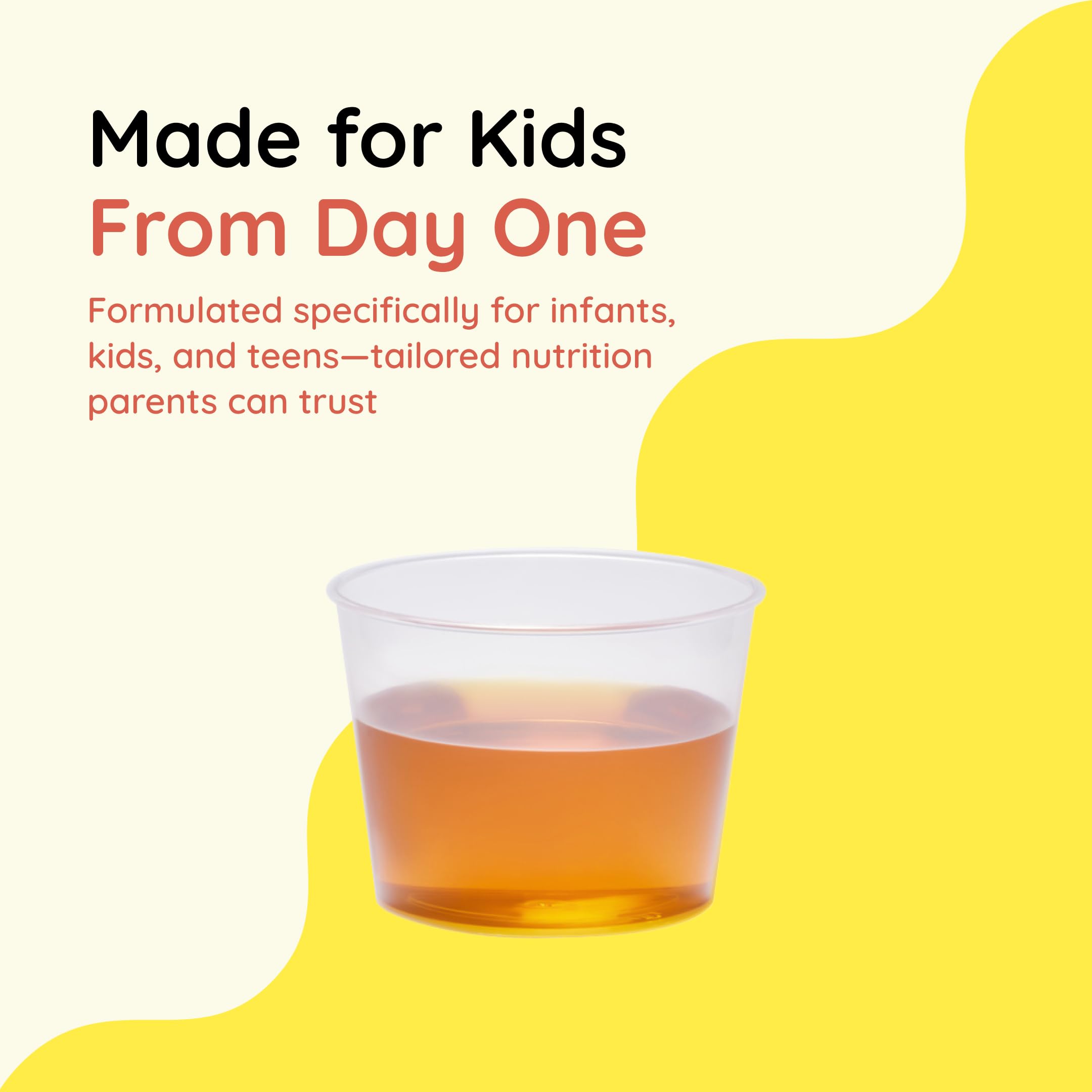 ChildLife Essentials Liquid Vitamin C packaging highlights convenient dosing for kids.