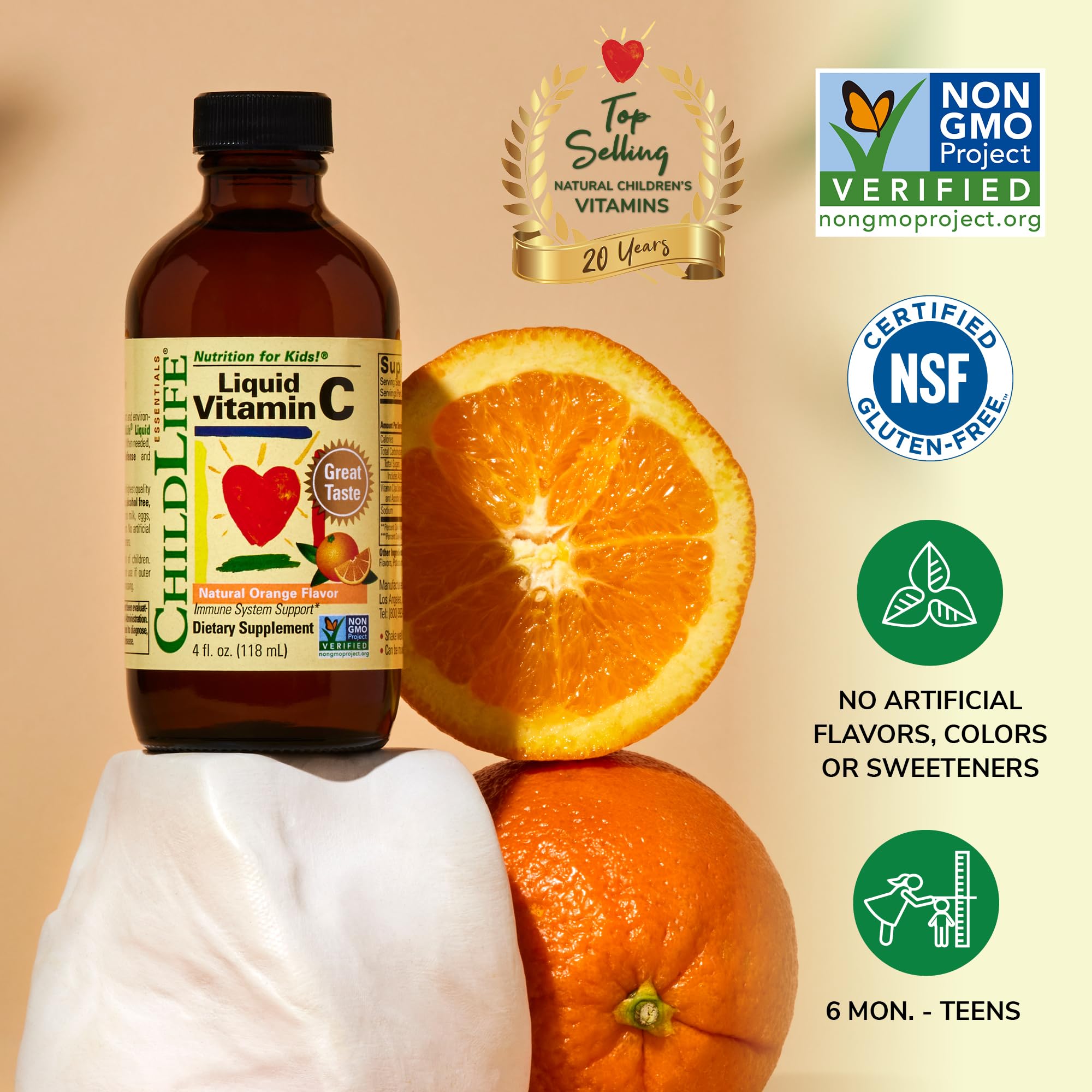 Three-pack CHILDLIFE ESSENTIALS vitamin C bottles simplify family dosing