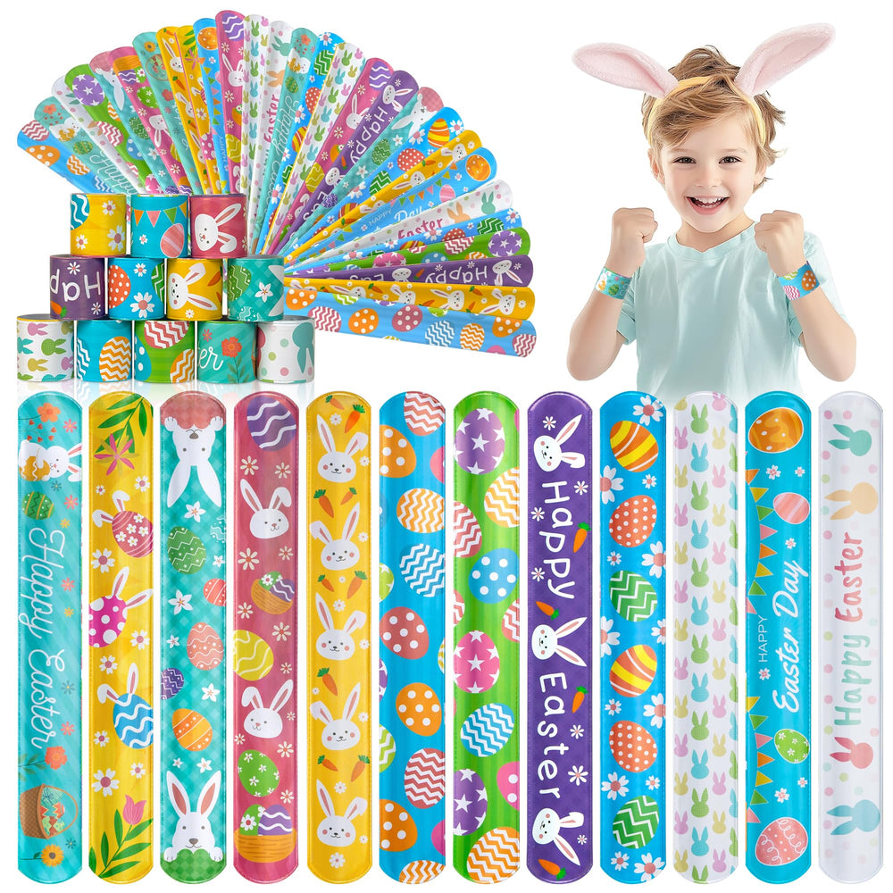 Childom Easter slap bracelet collection with 36 designs for festive gifts.