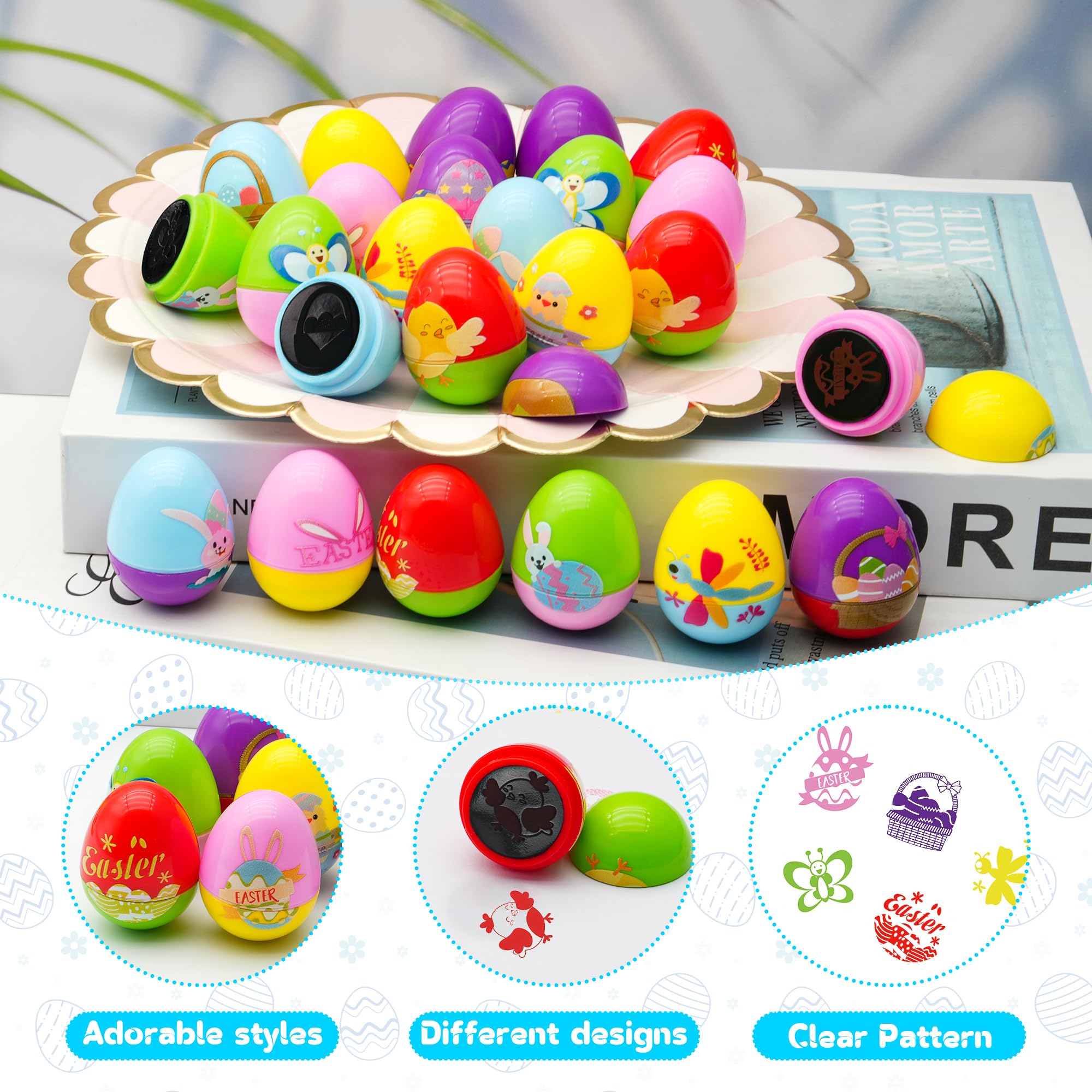 Childom Easter stamps display 12 designs with vibrant colors for egg hunt activities