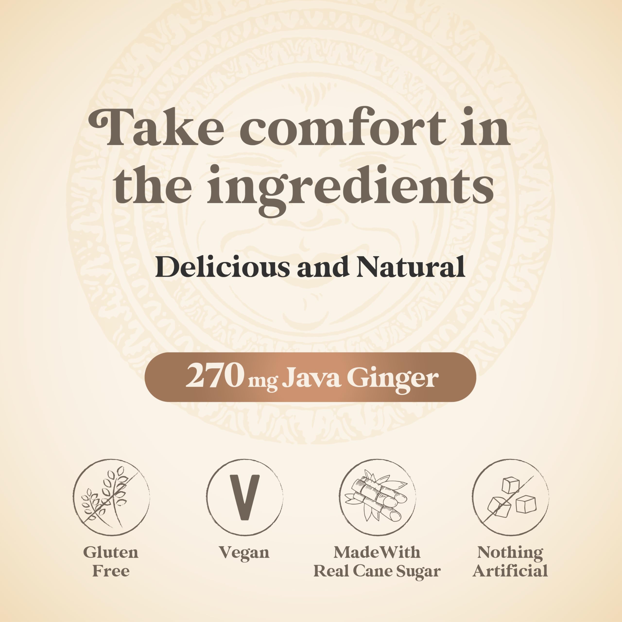 Original flavor close-up, inviting chewy texture and bold ginger notes.