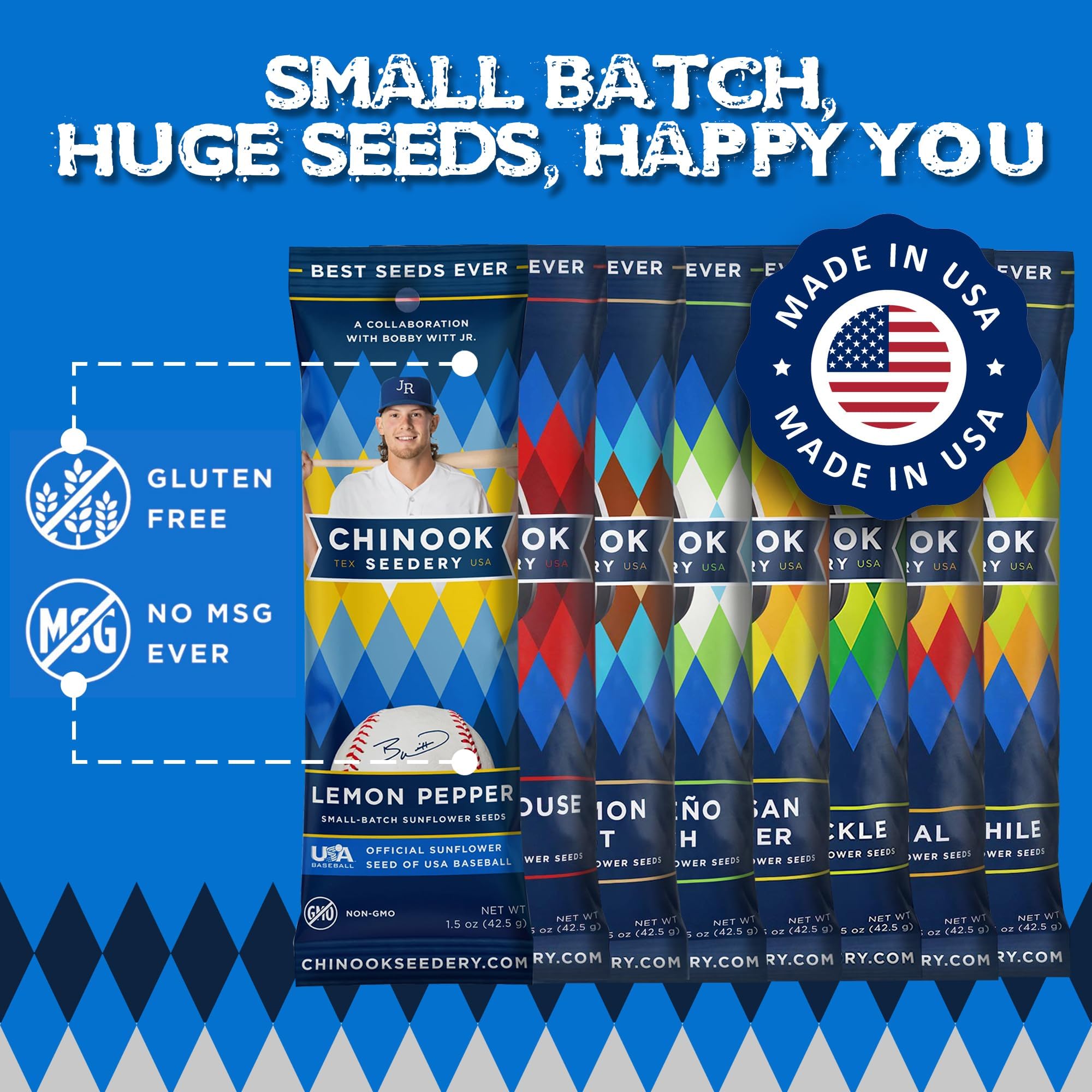 Chinook Seedery Cinnamon Toast flavor pack, sweet-savory bite for snacks.