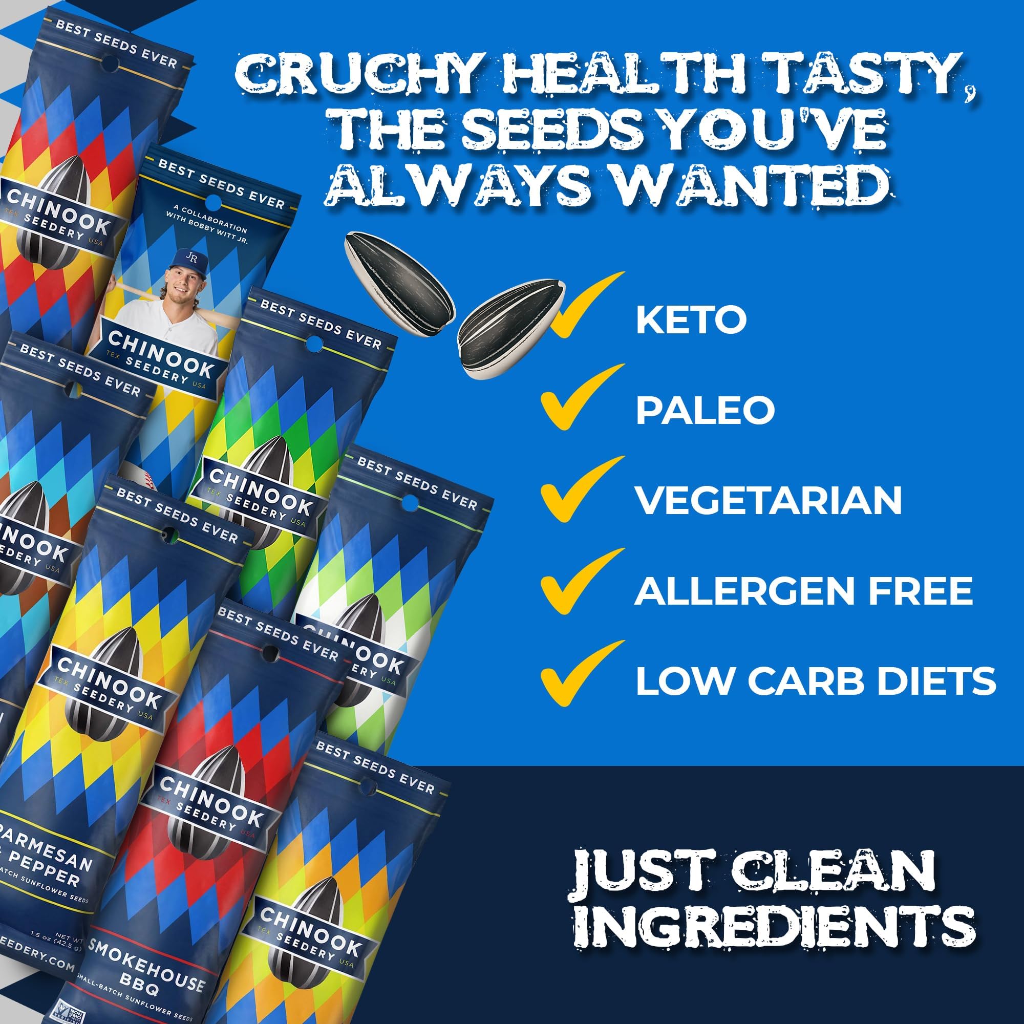 Chinook Seedery Hatch Chile flavor pack, spicy crunch for outdoor adventures.
