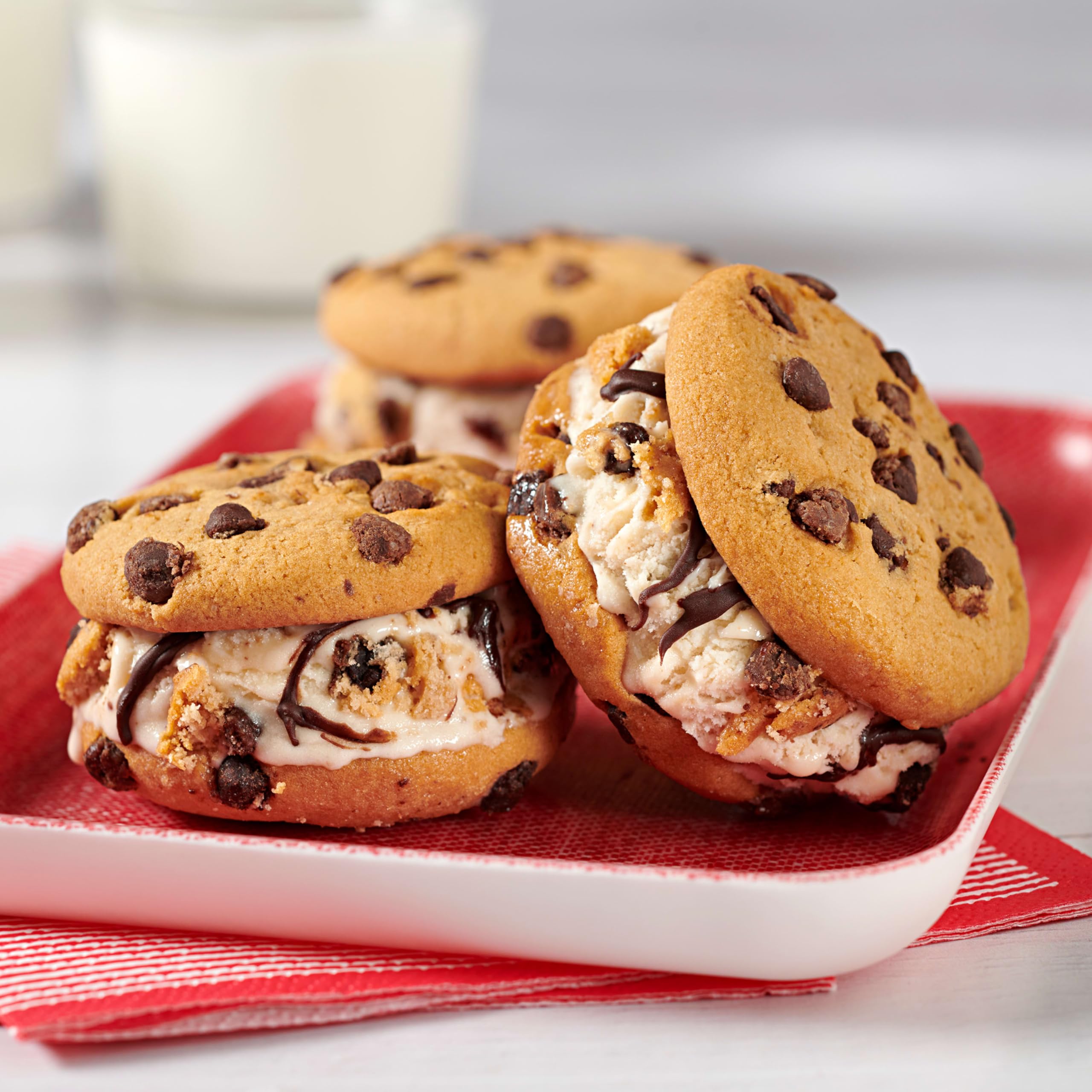 CHIPS AHOY! Chewy Chocolate Chip Cookies with milk for a comforting snack