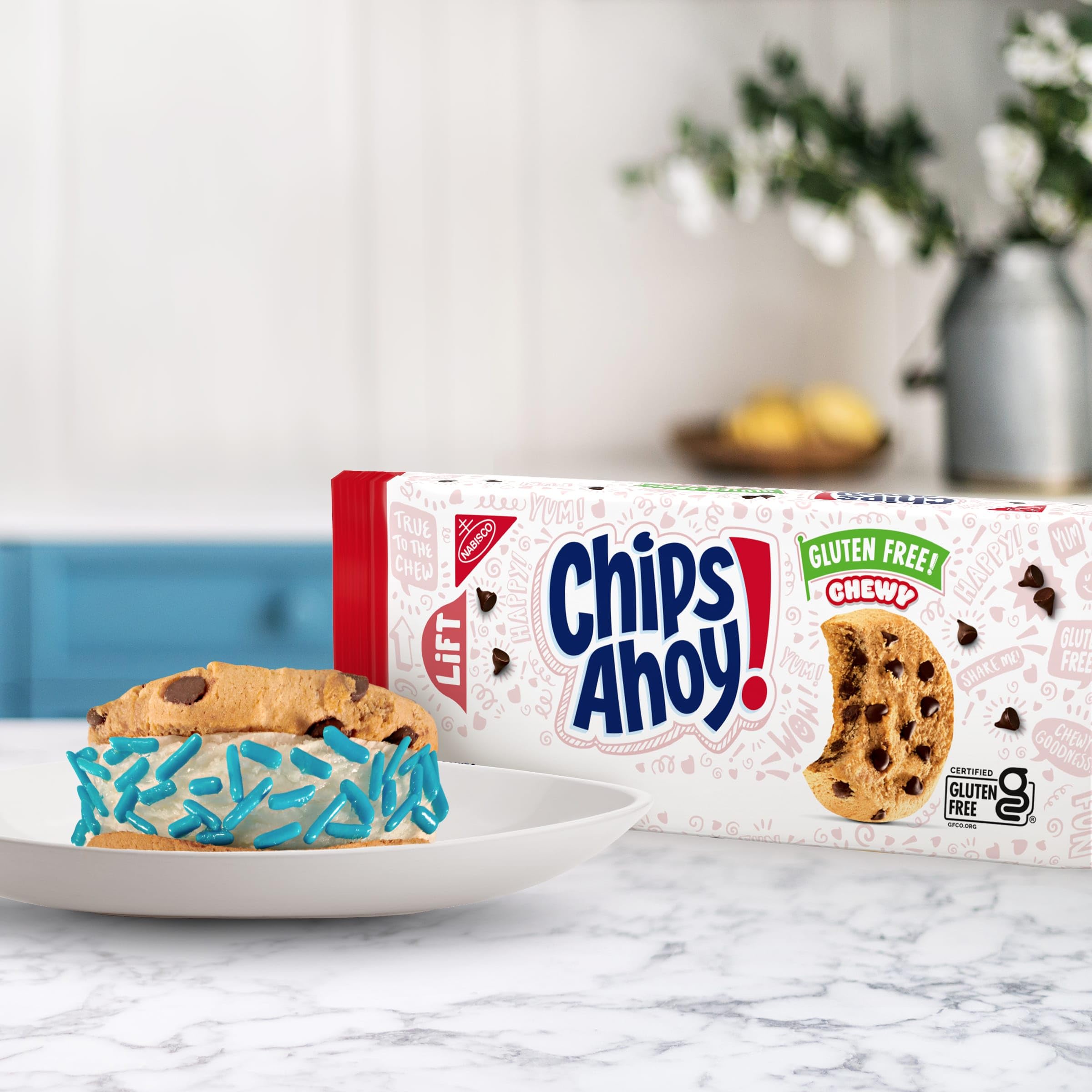 CHIPS AHOY! gluten free cookie easy pull tab packaging.
