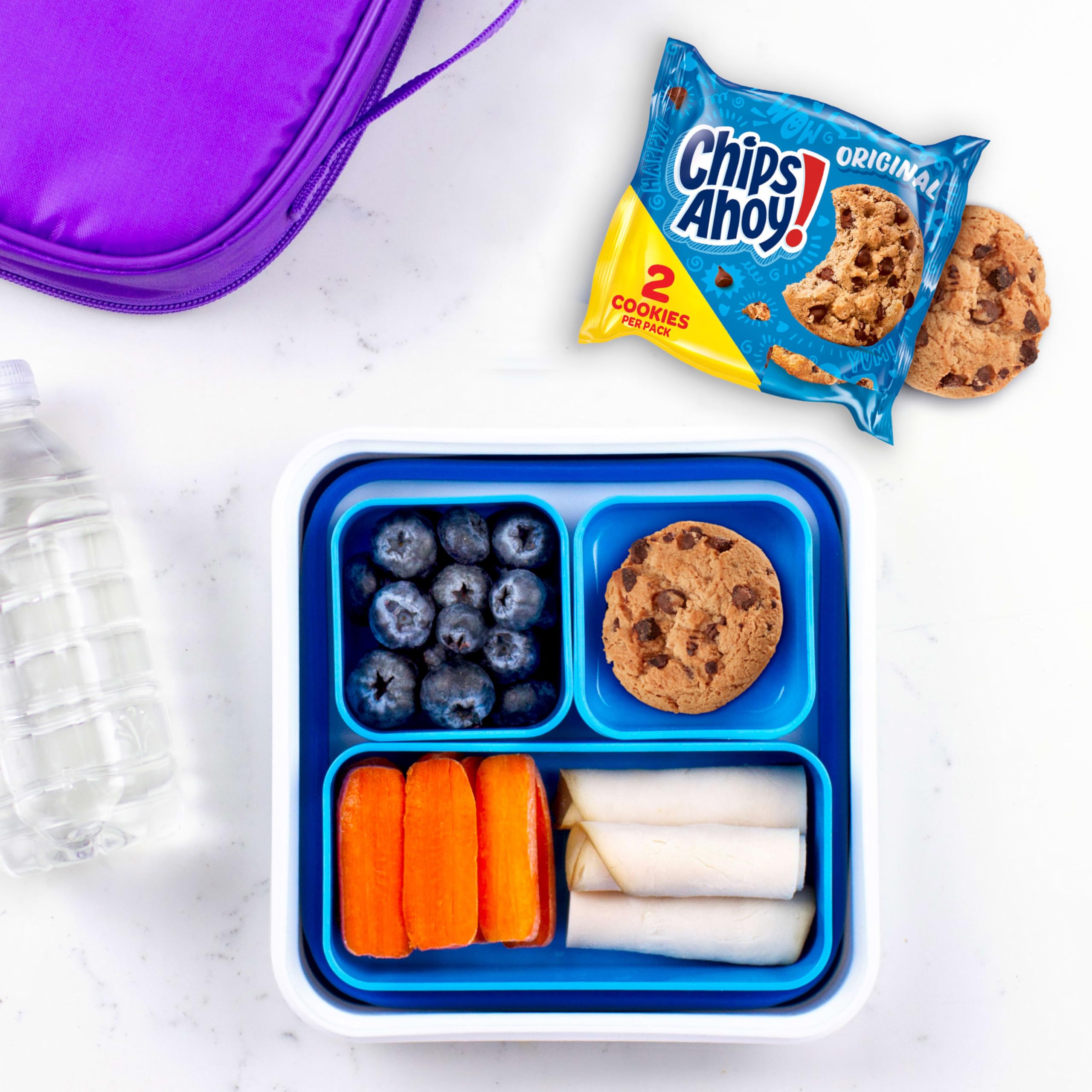CHIPS AHOY! Hershey's fudge-filled cookies with creamy filling close-up.