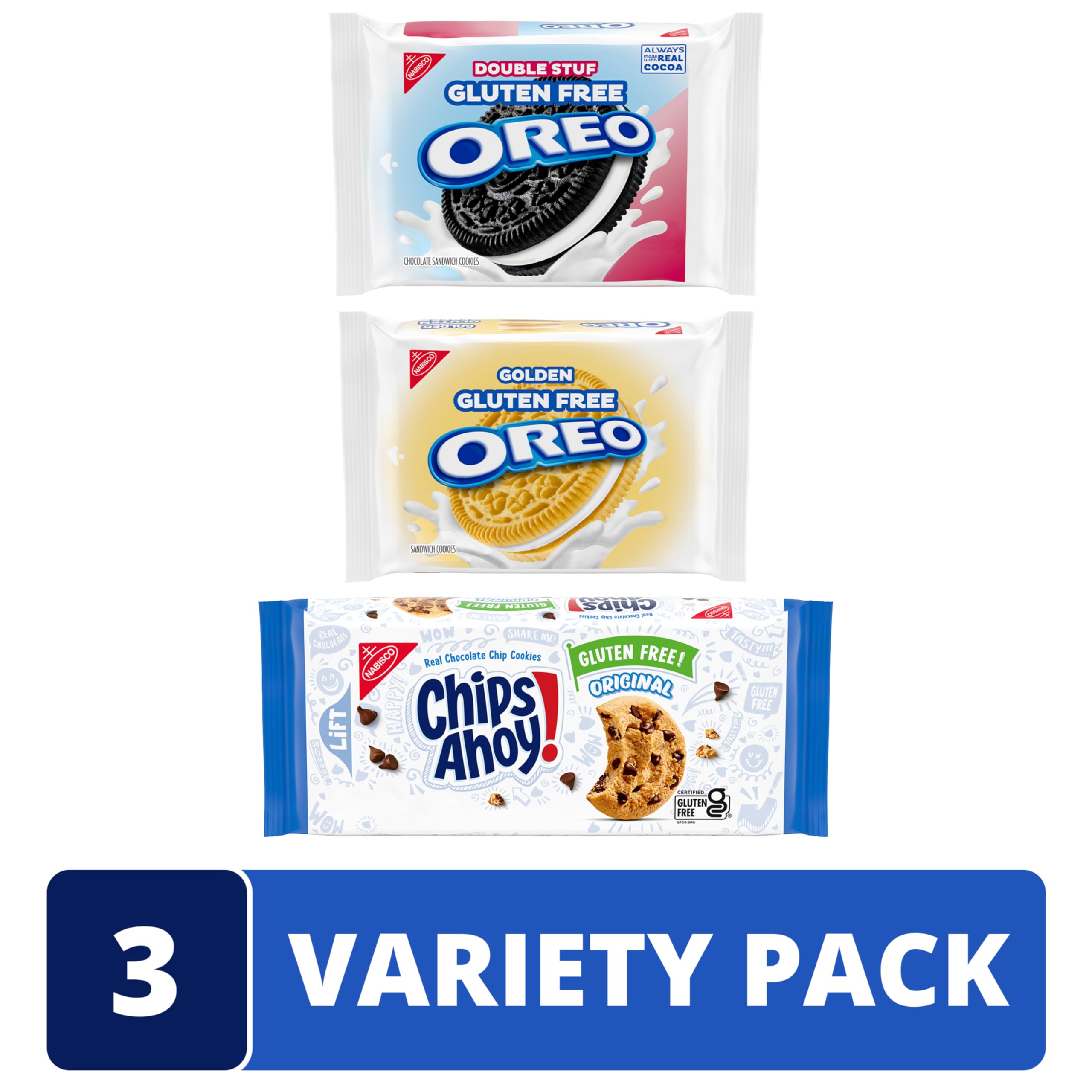 Chips Ahoy Original Gluten Free Chocolate Chip Cookies with real chips for crunch lovers