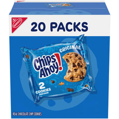 Chips Ahoy! Original two cookies per pack for easy on-the-go snacking.