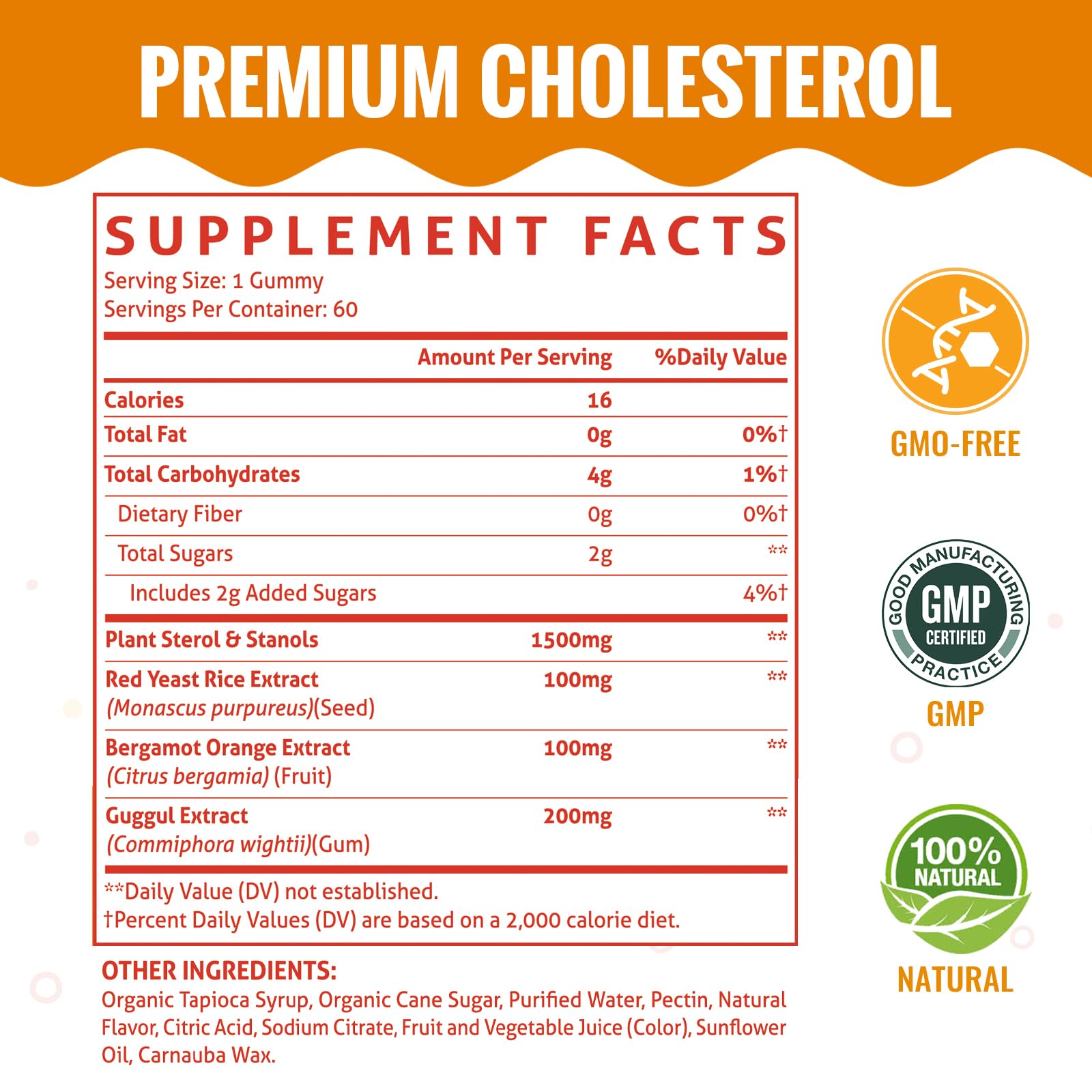ChiQwench ingredient panel highlighting plant sterols and stanols in the formula.