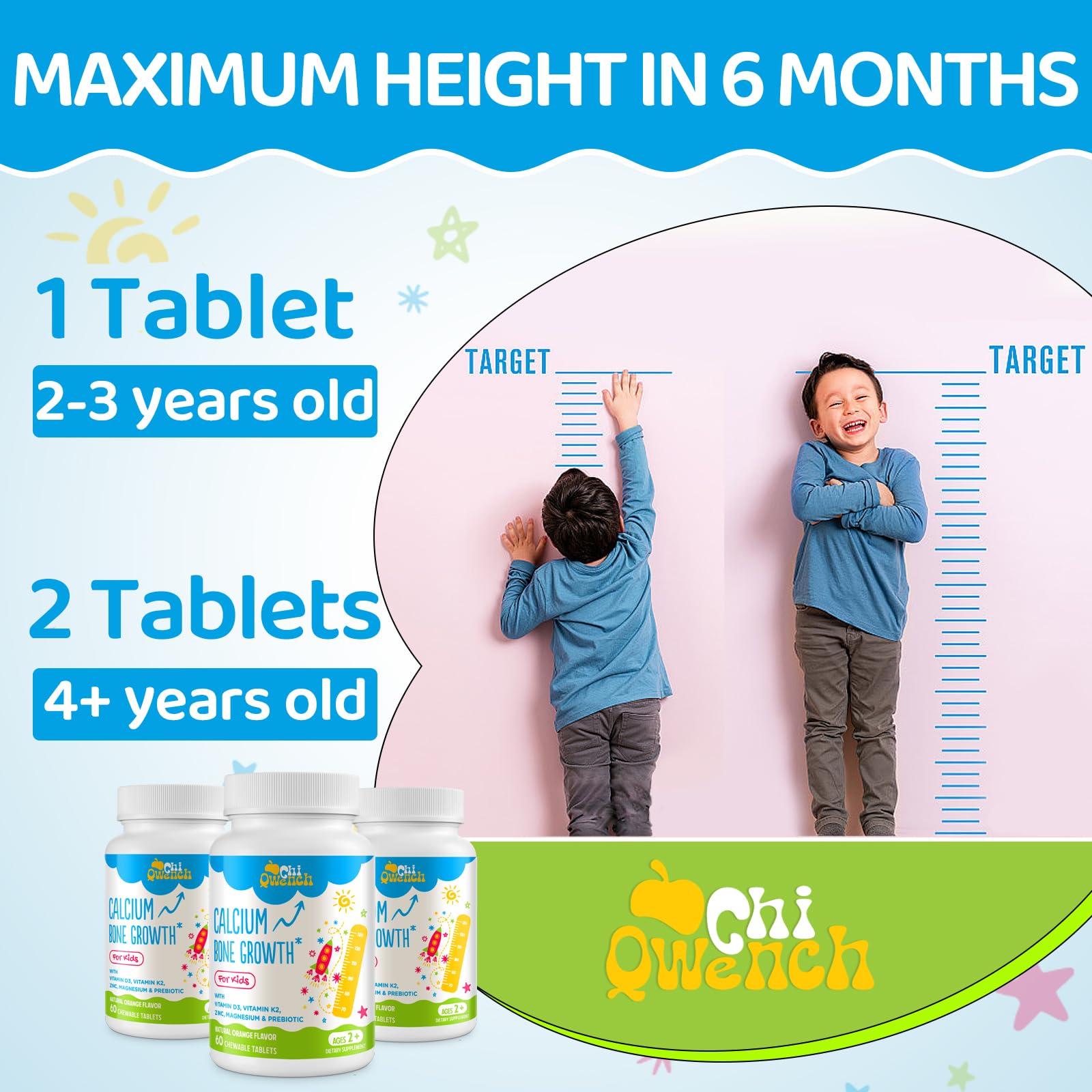 ChiQwench safe, sugar-free formula designed for kids' daily use