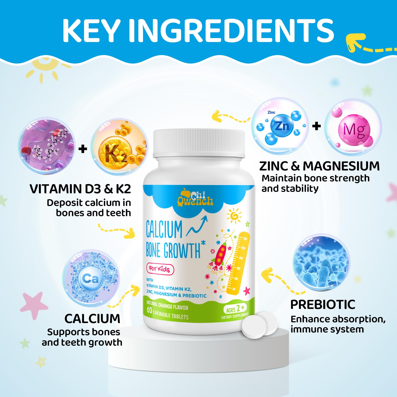 ChiQwench zinc and magnesium blend for bone health and vitality