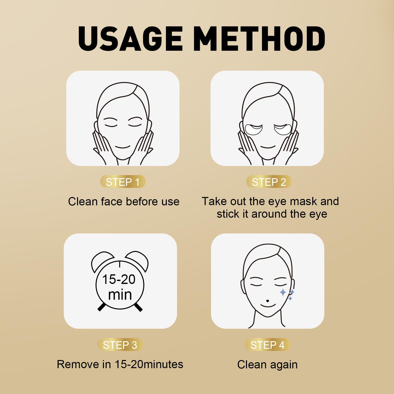 Display of CHMI 24K Gold Under Eye Patches for daily routine.