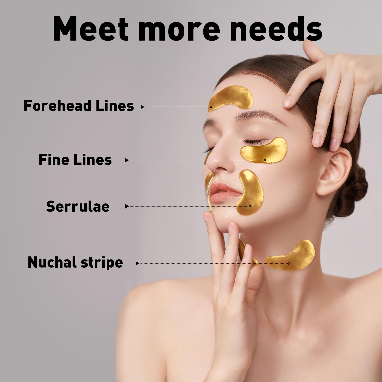 Travel pack of CHMI 24K Gold Under Eye Patches for on-the-go care.