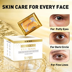 CHMI under-eye patches closeup texture for soothing, refreshing eye care.