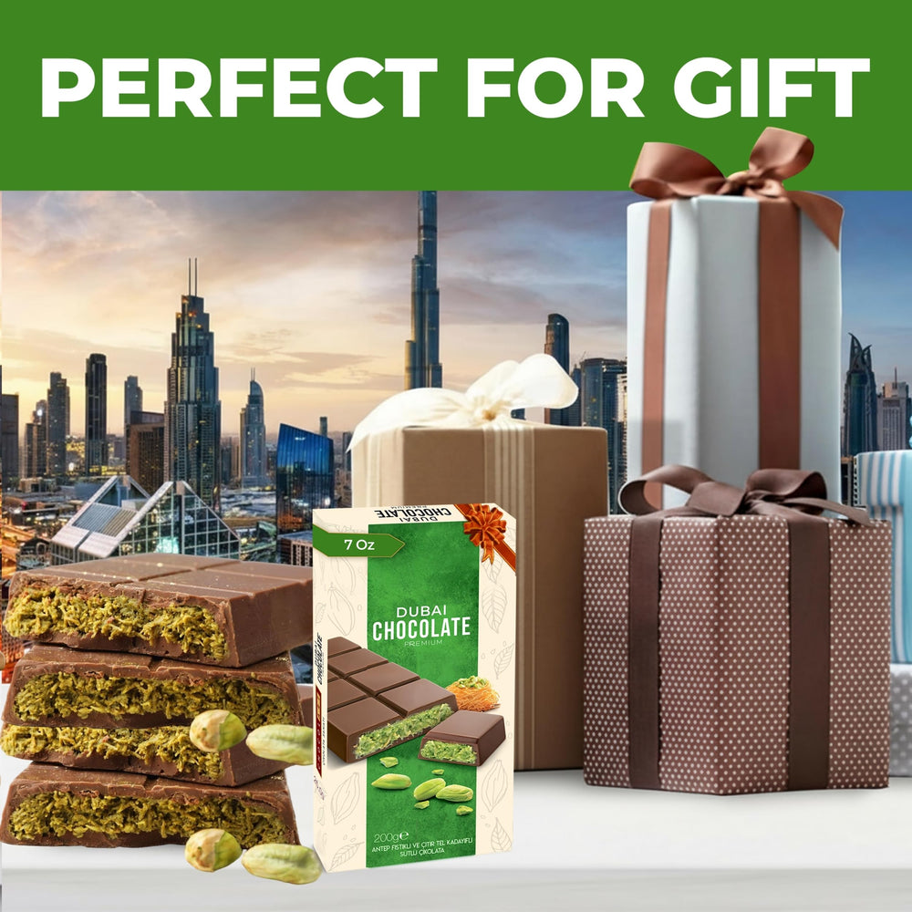 Chobella Dubai packaging closeup showing foil wrap and luxury branding