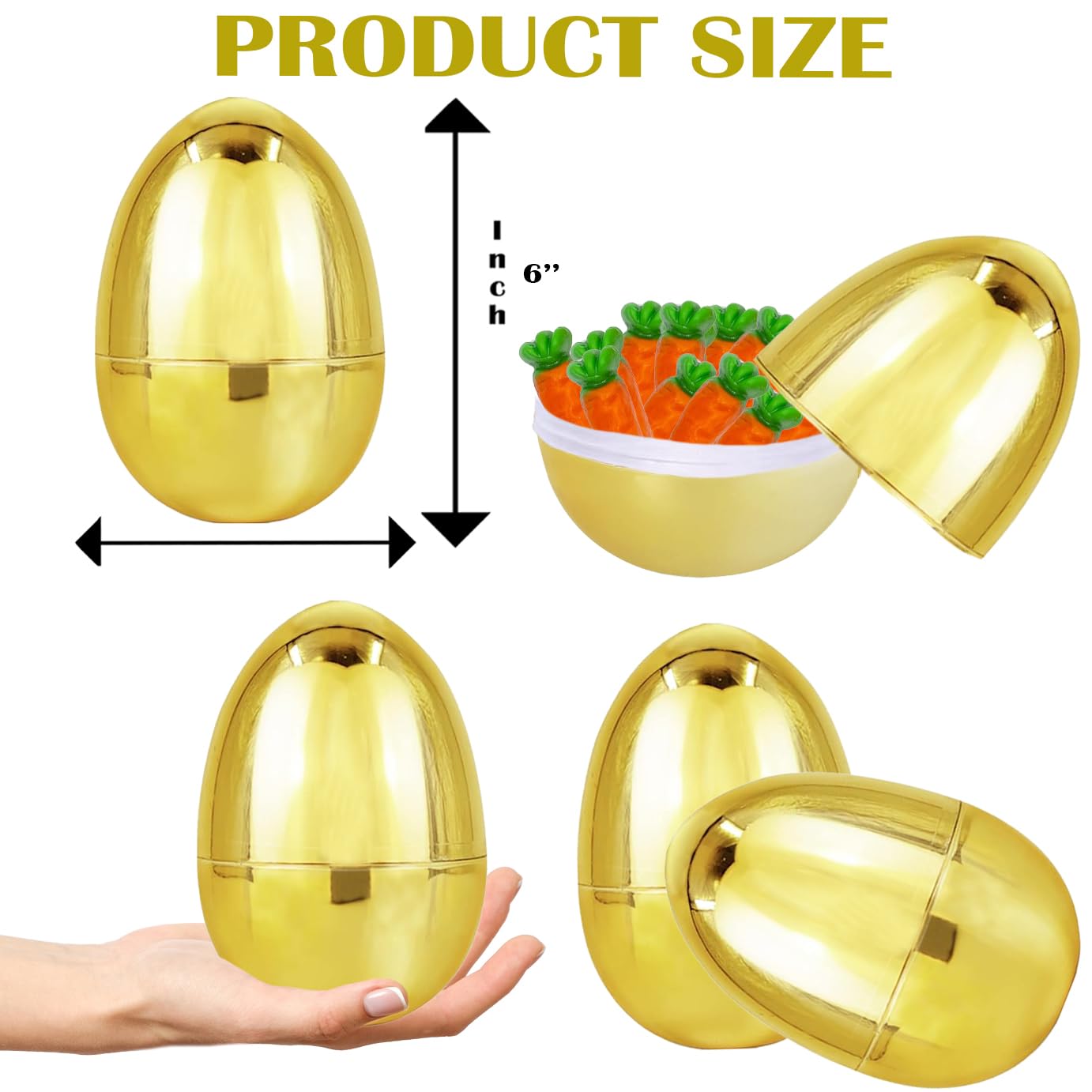 Chochkees fillable egg halves opened easily to insert candies or small toys.