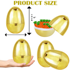 Chochkees fillable egg halves opened easily to insert candies or small toys.