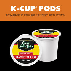 Chock Full o' Nuts Heavenly Original coffee beans aroma hints balanced flavor.