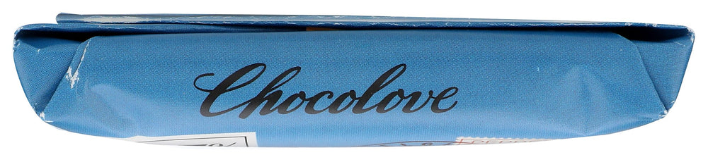 Chocolove 55% cocoa profile close-up emphasizing rich flavor.