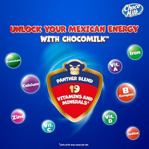 Choco Milk cup with prepared drink, easy breakfast shake for kids.