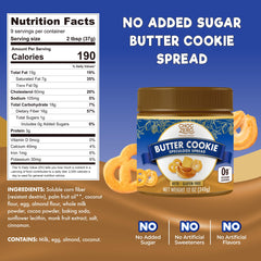 ChocZero Butter Cookie Spread on toast highlighting gluten-free, fiber-rich topping.