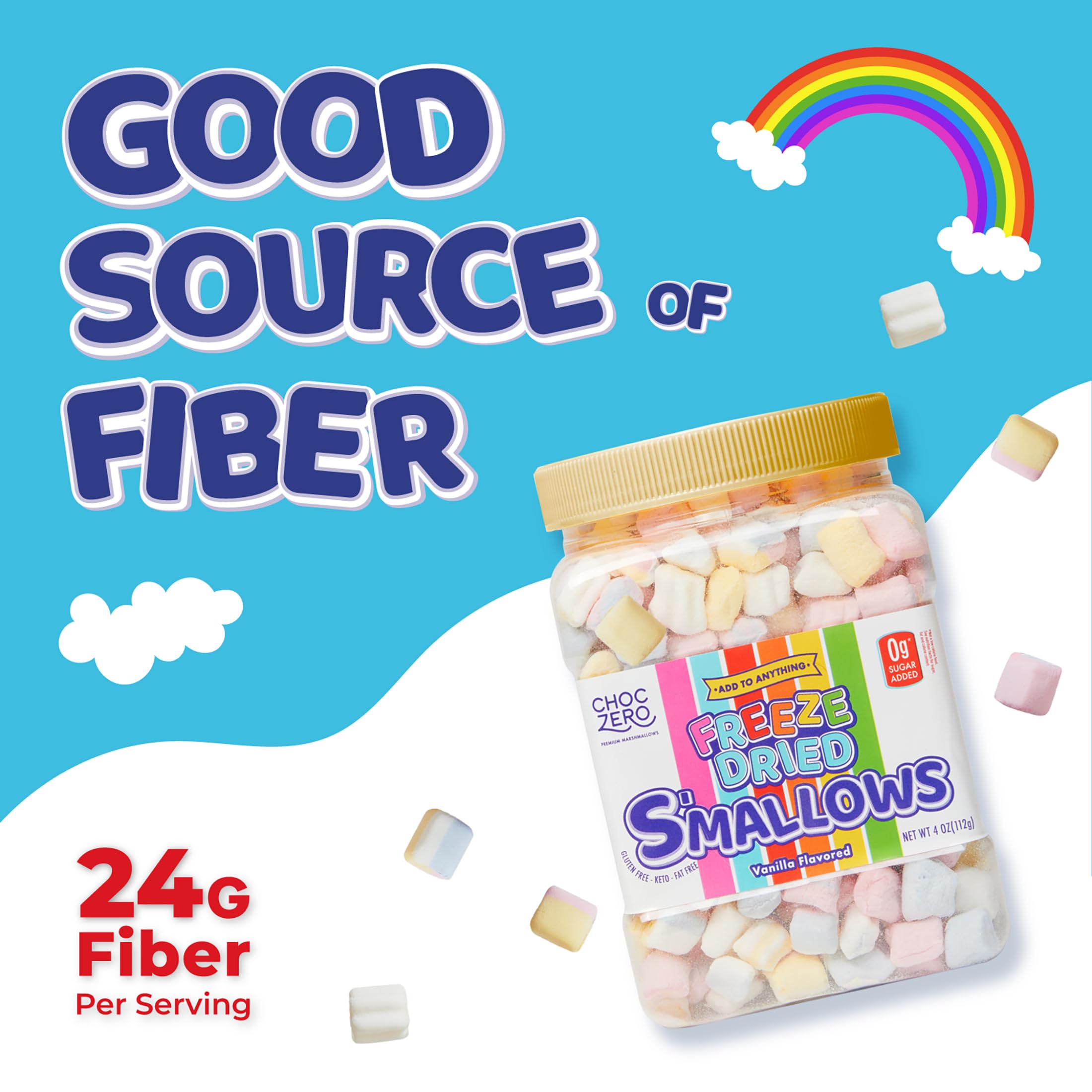 Kids enjoy breakfast with ChocZero shapes for a colorful, sugar-free crunch.